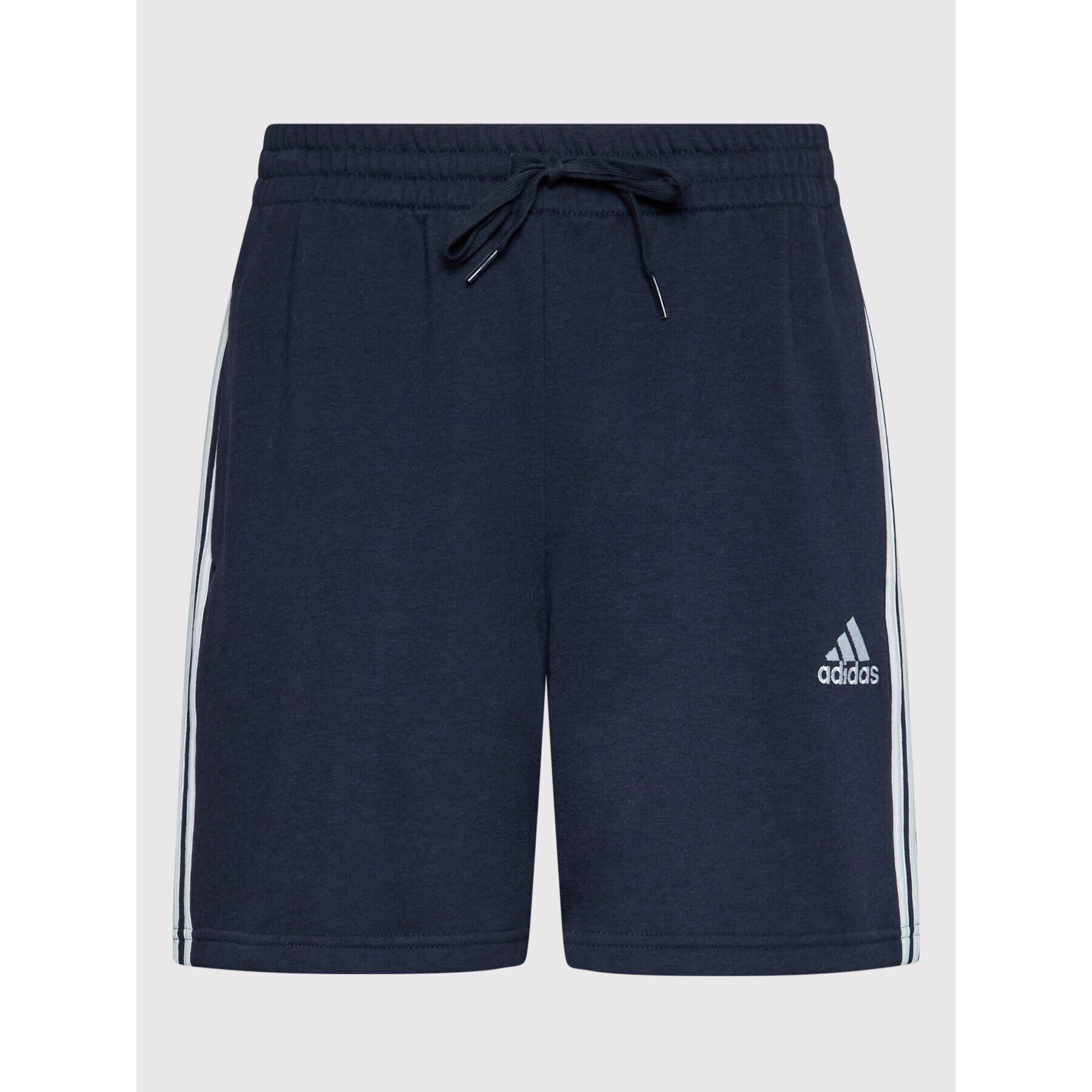 adidas Športové kraťasy Essentials French Terry 3-Stripes GK9598 Tmavomodrá Regular Fit - Pepit.sk