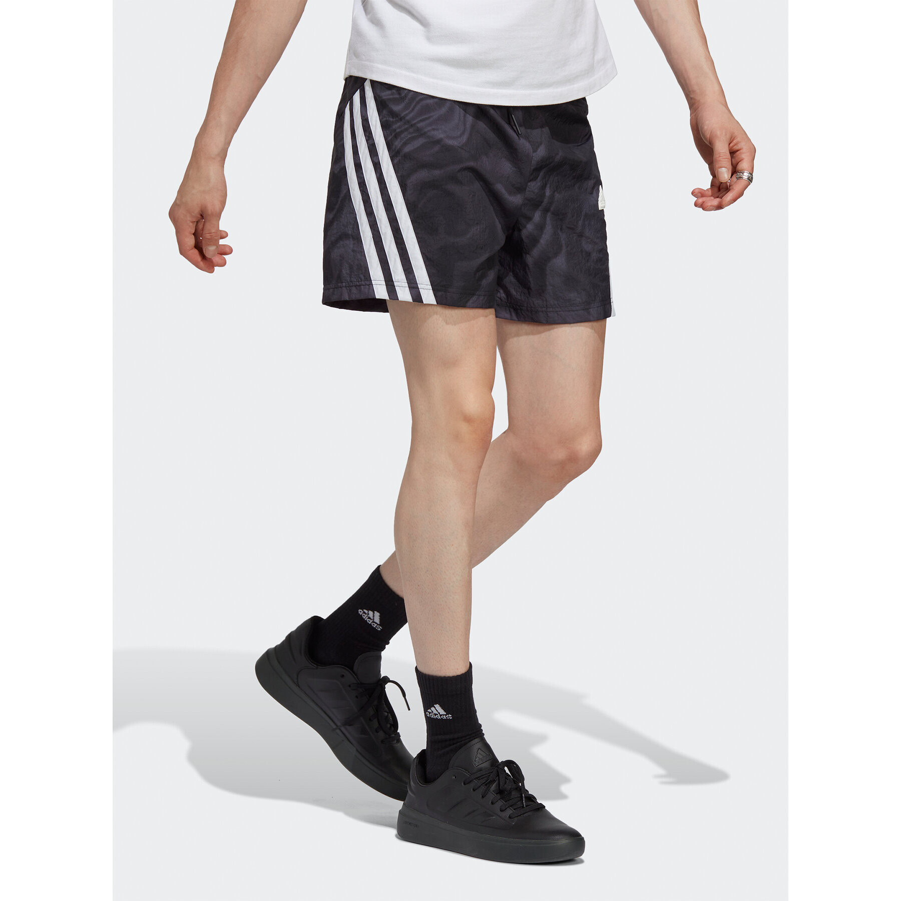 adidas Športové kraťasy Future Icons Allover Print Shorts IC8252 Čierna Regular Fit - Pepit.sk