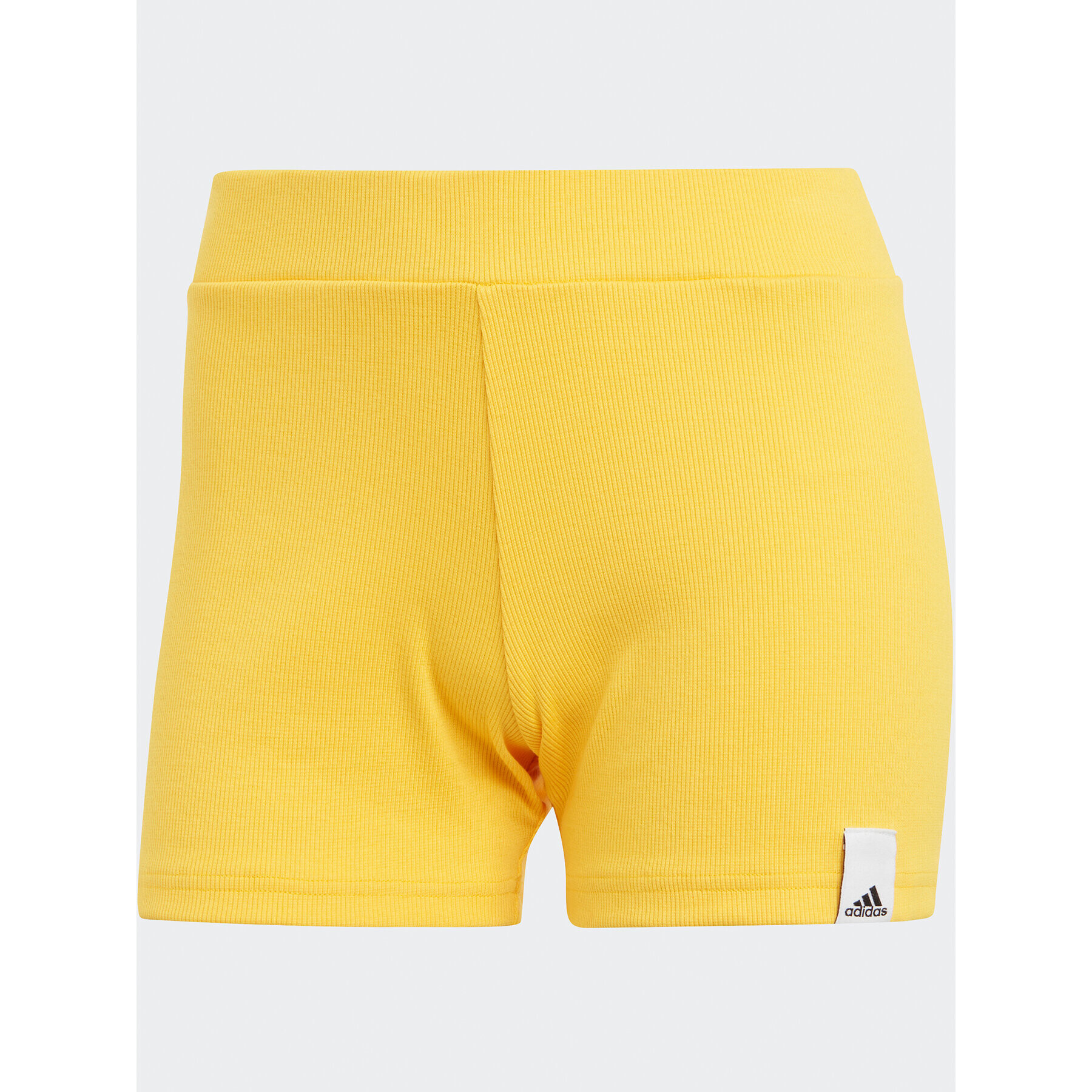 adidas Športové kraťasy Lounge Rib Booty Shorts IC9453 Žltá Fitted Fit - Pepit.sk