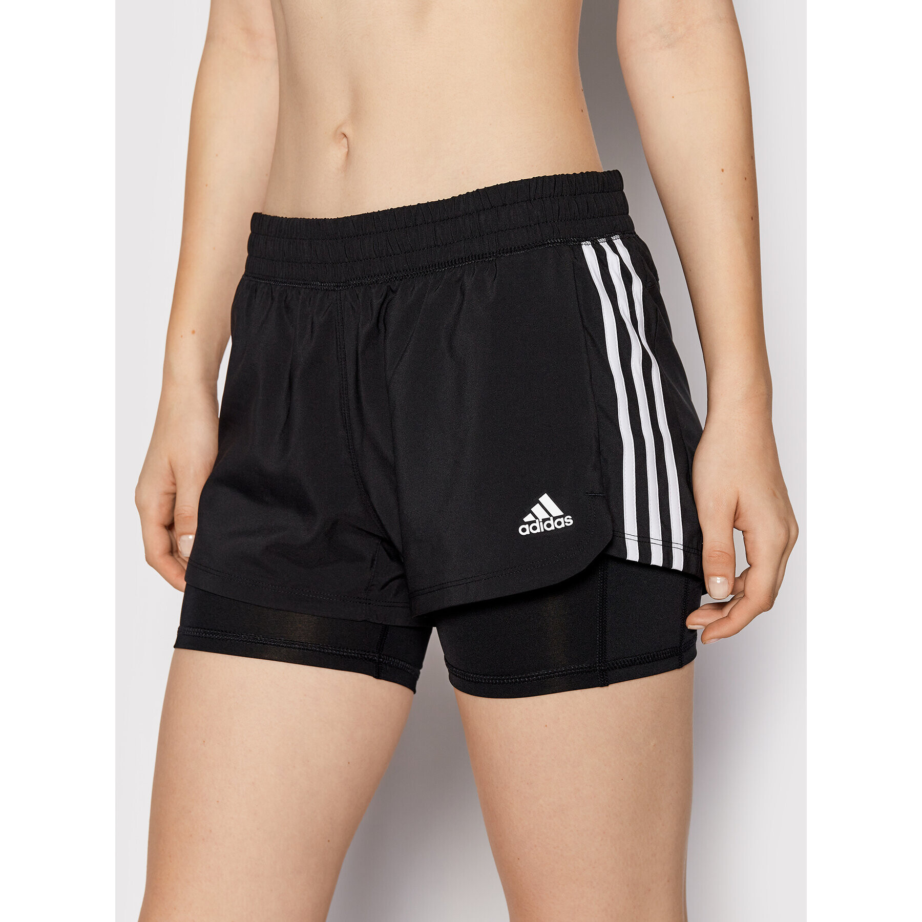 adidas Športové kraťasy Pacer 3-Stripes GL7686 Čierna Regular Fit - Pepit.sk