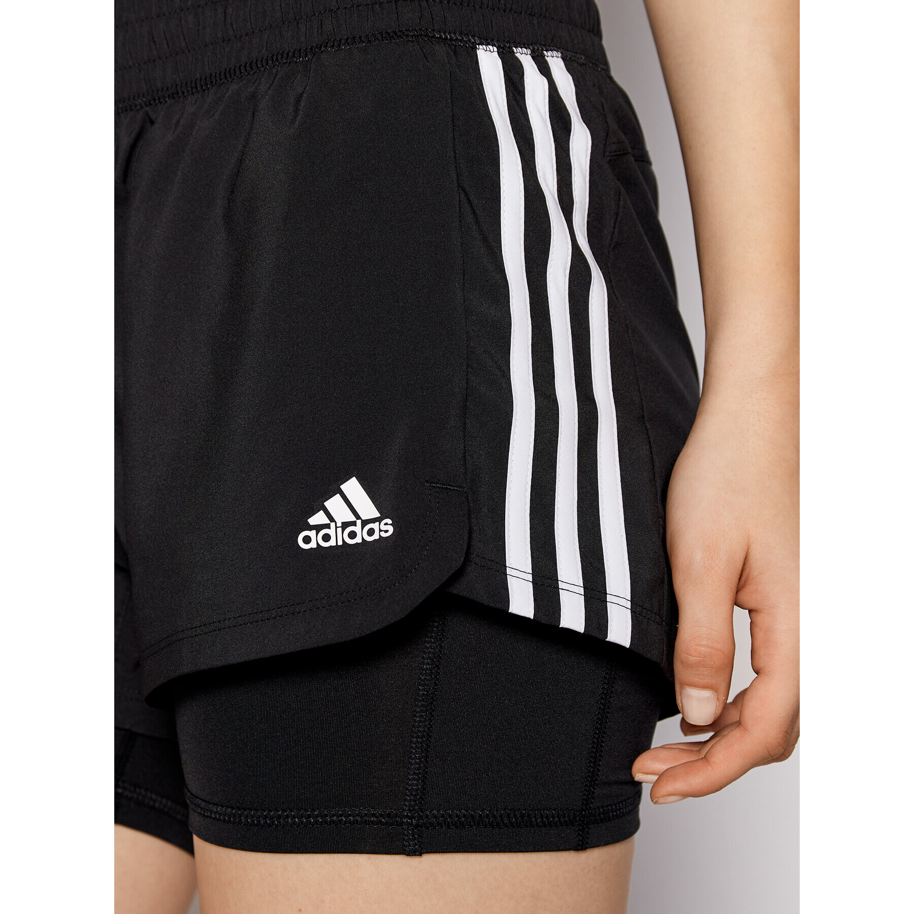 adidas Športové kraťasy Pacer 3-Stripes GL7686 Čierna Regular Fit - Pepit.sk