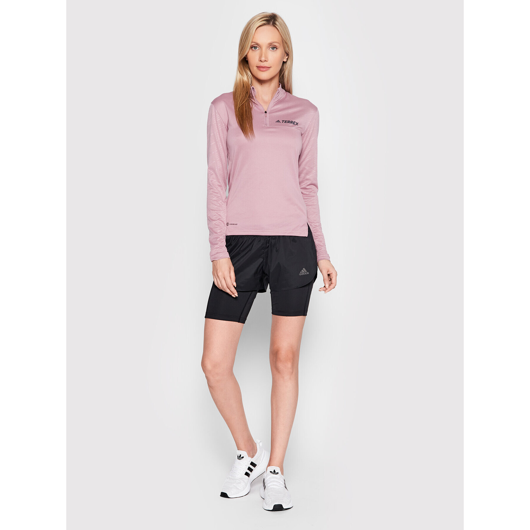 adidas Športové kraťasy Run Fast Two-In-One HB9225 Čierna Slim Fit - Pepit.sk