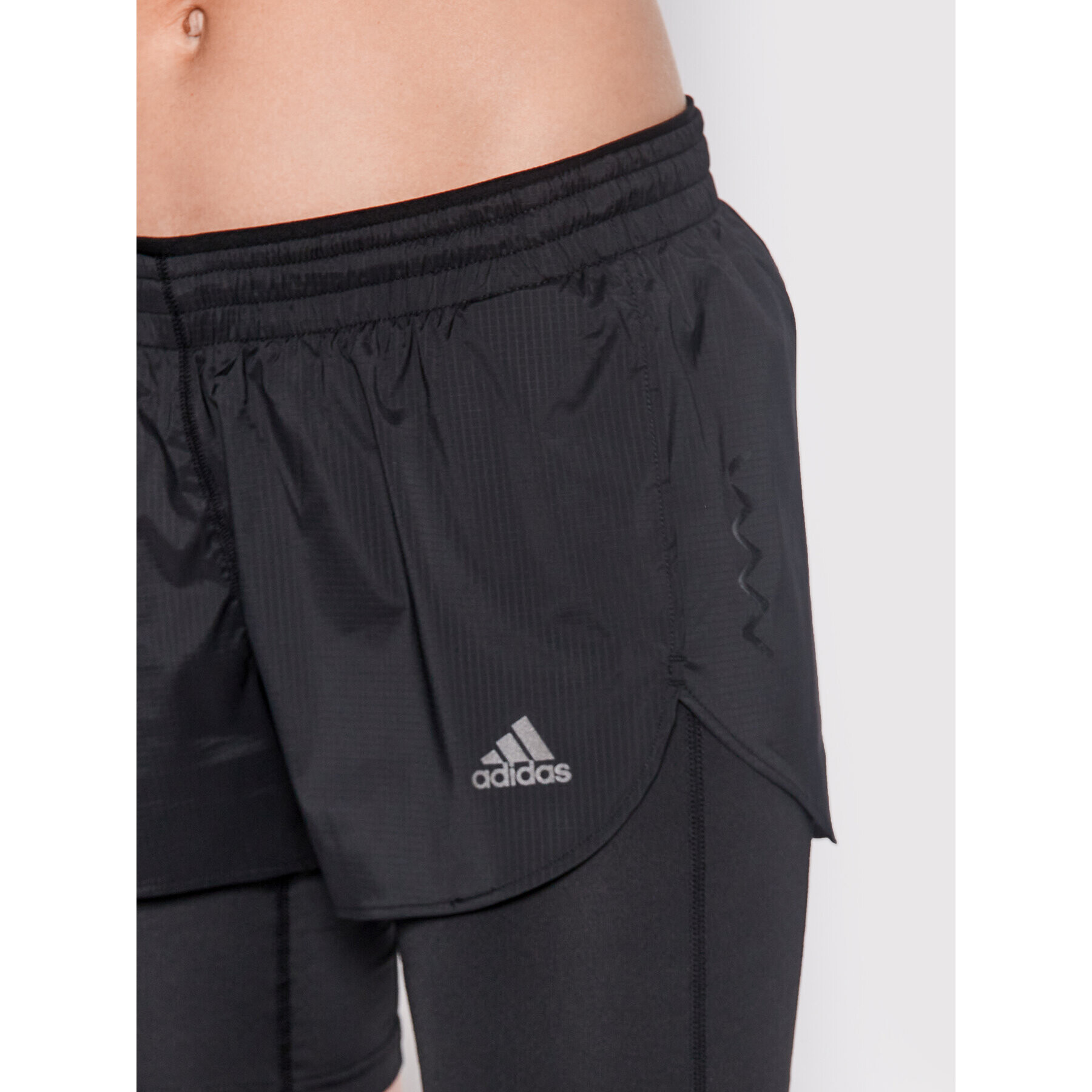 adidas Športové kraťasy Run Fast Two-In-One HB9225 Čierna Slim Fit - Pepit.sk