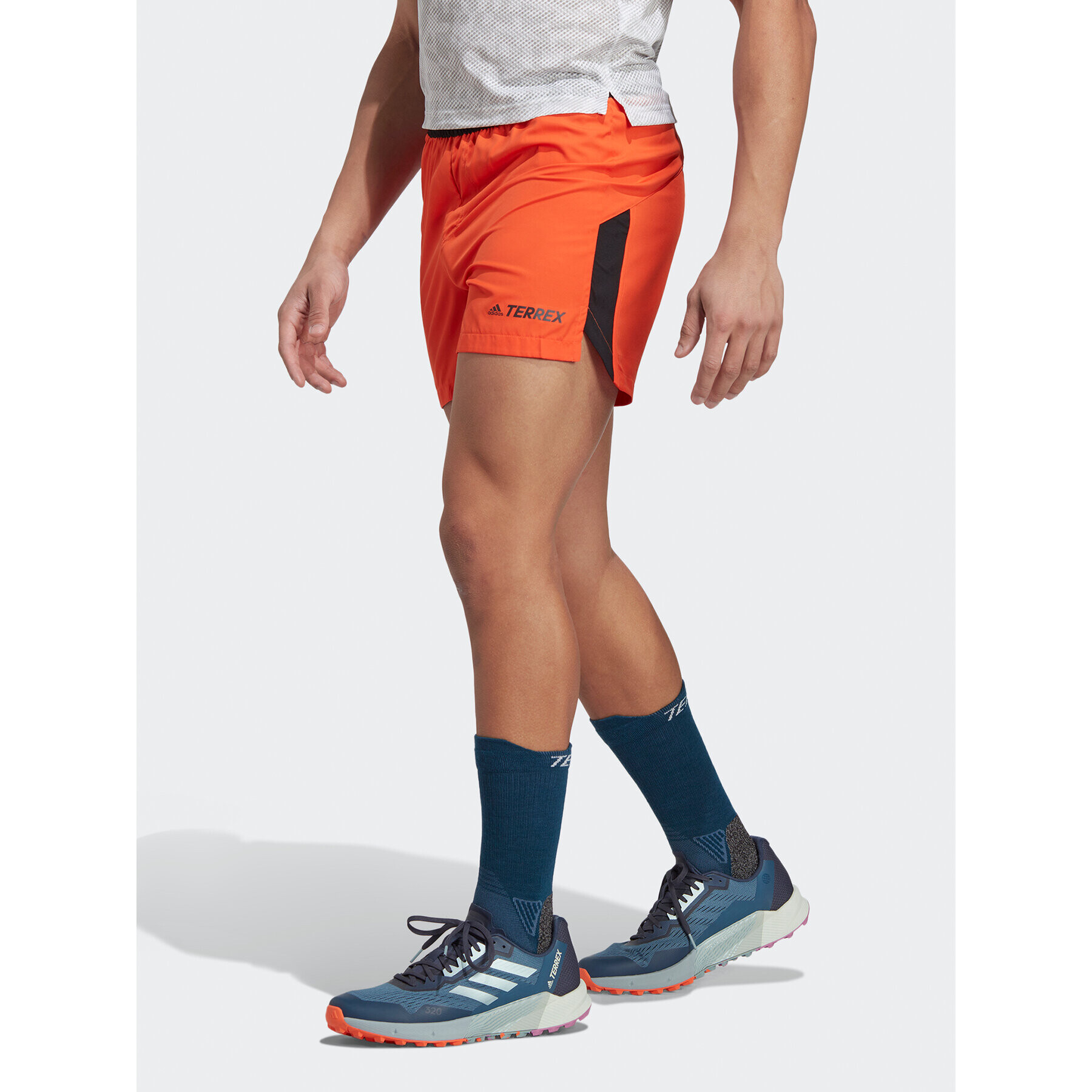 adidas Športové kraťasy TERREX TRAIL RUNNING SHORTS HS9551 Oranžová Slim Fit - Pepit.sk