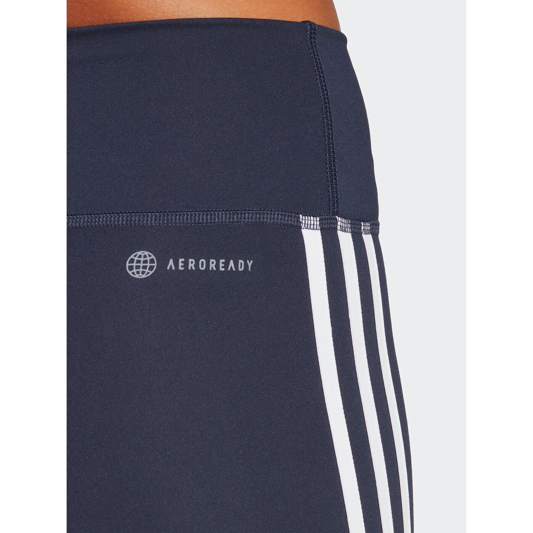 adidas Športové kraťasy Training Essentials 3-Stripes High Waist Thighs Tmavomodrá Regular Fit - Pepit.sk