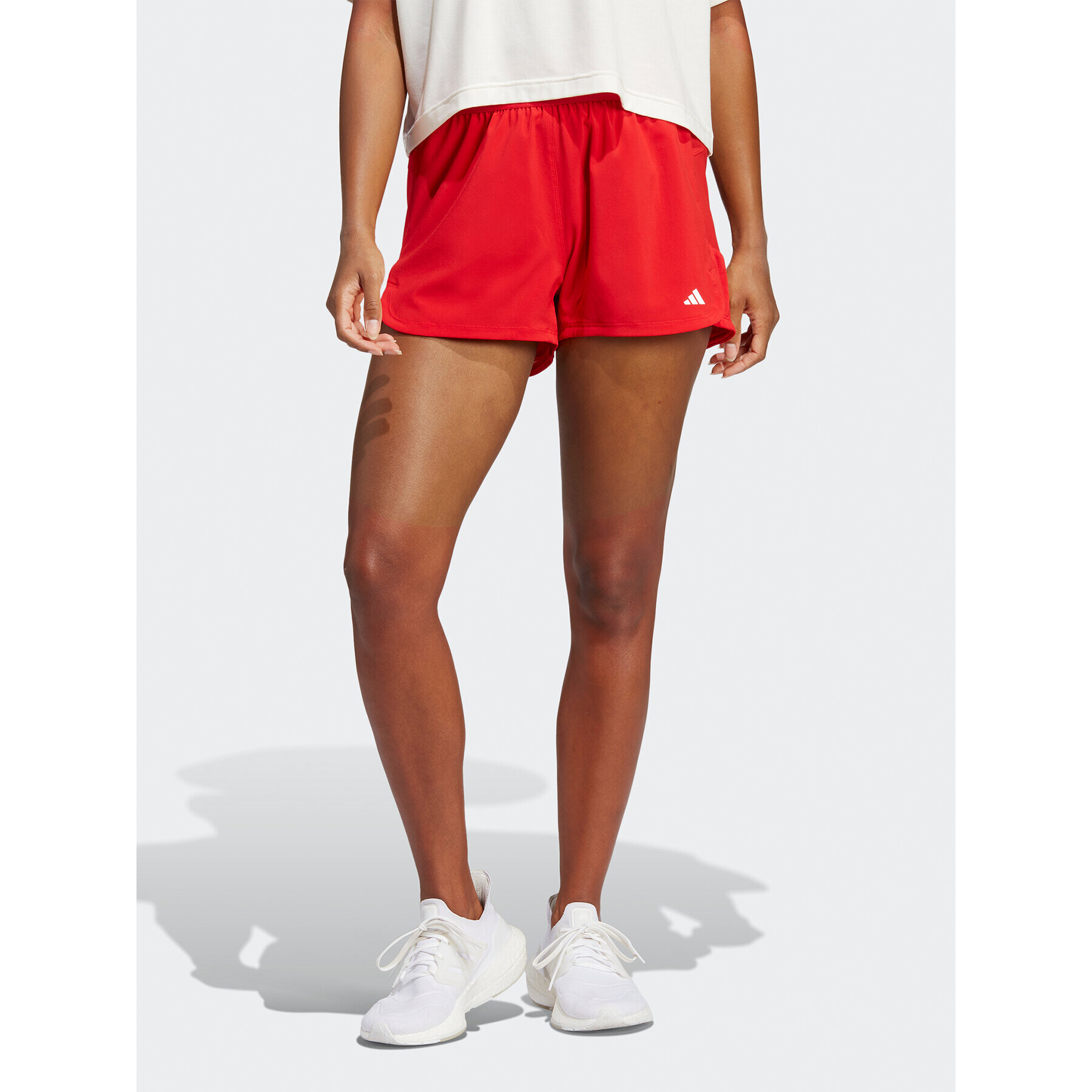 adidas Športové kraťasy Training Hyperglam Pacer Shorts HZ5848 Červená Regular Fit - Pepit.sk