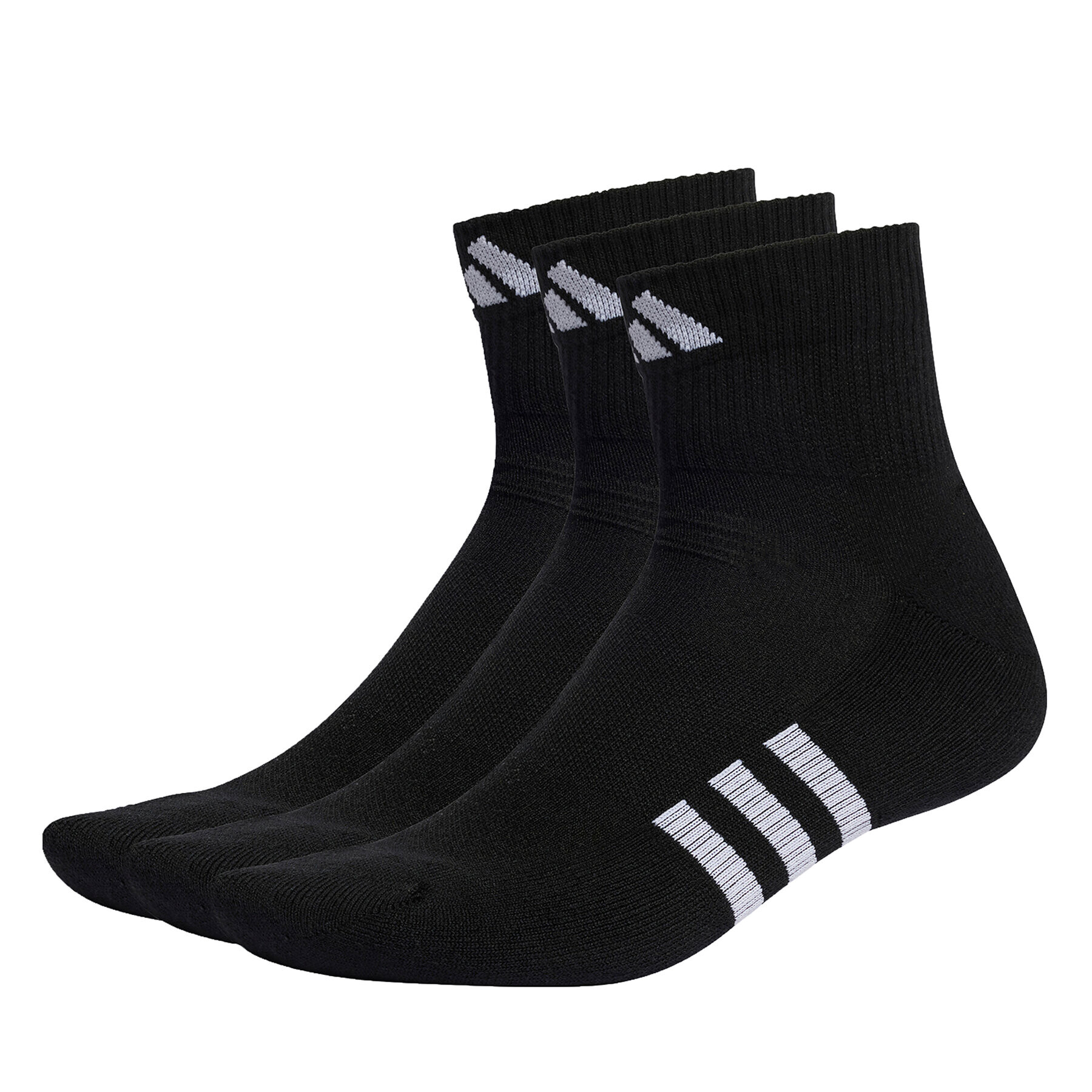 adidas Súprava 3 párov kotníkových ponožiek unisex Performance Cushioned Mid-Cut Socks 3 Pairs IC9519 Čierna - Pepit.sk