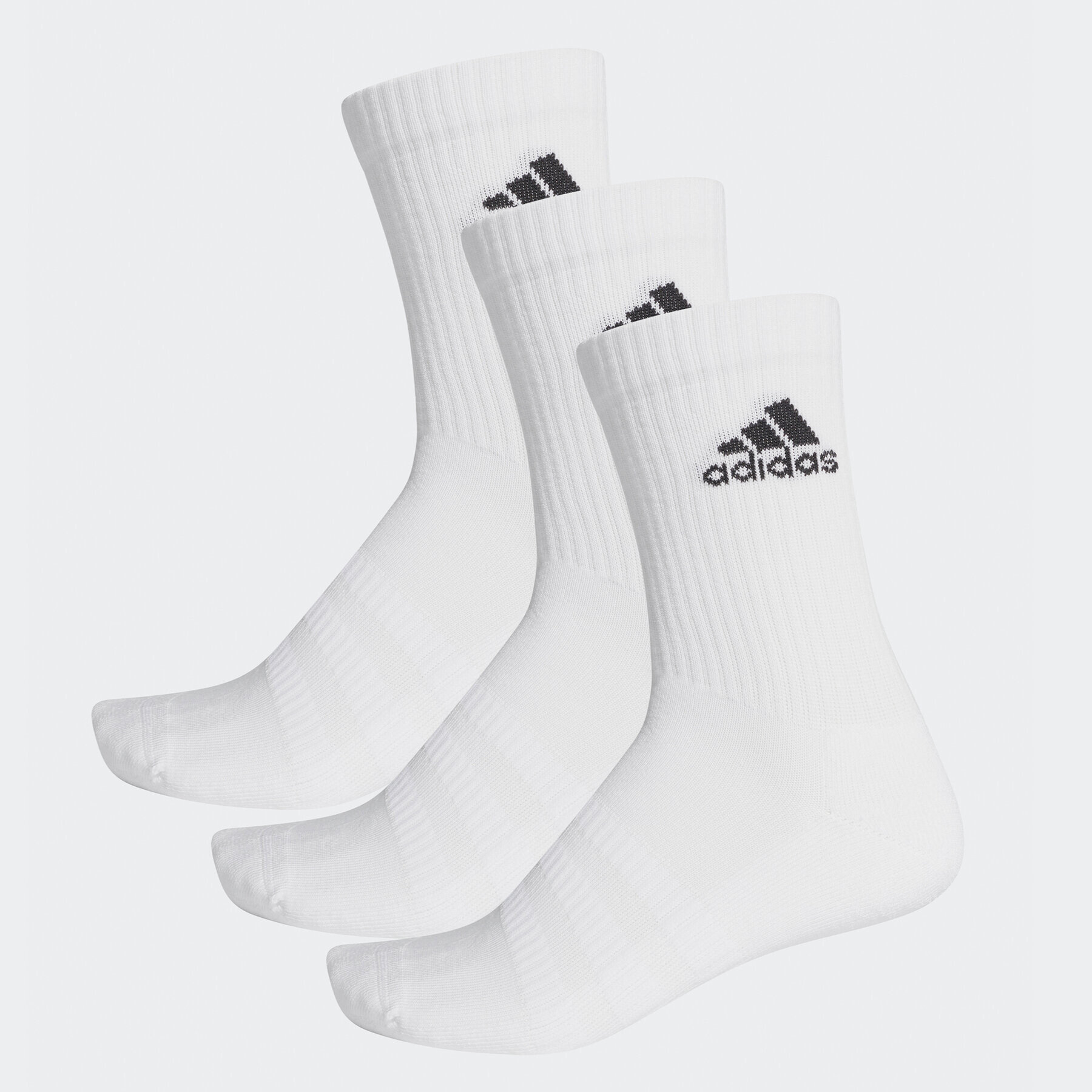 adidas Súprava 3 párov vysokých ponožiek unisex Cush Crw 3PP DZ9356 Biela - Pepit.sk