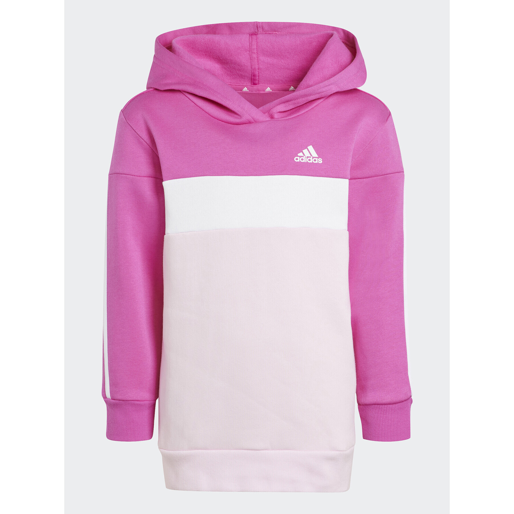 adidas Súprava mikina a legíny Tiberio 3-Stripes Colorblock Fleece IA3117 Ružová Slim Fit - Pepit.sk