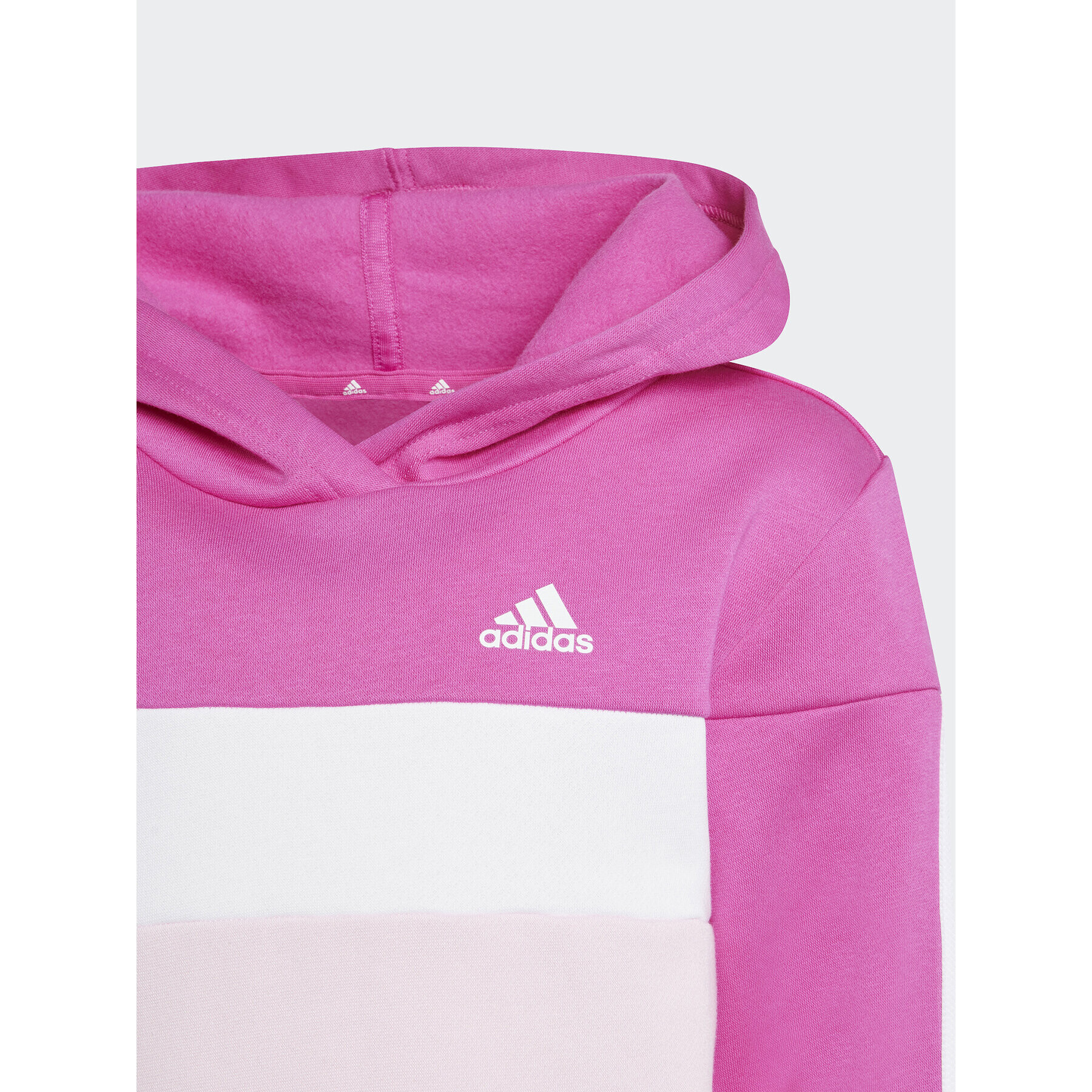 adidas Súprava mikina a legíny Tiberio 3-Stripes Colorblock Fleece IA3117 Ružová Slim Fit - Pepit.sk