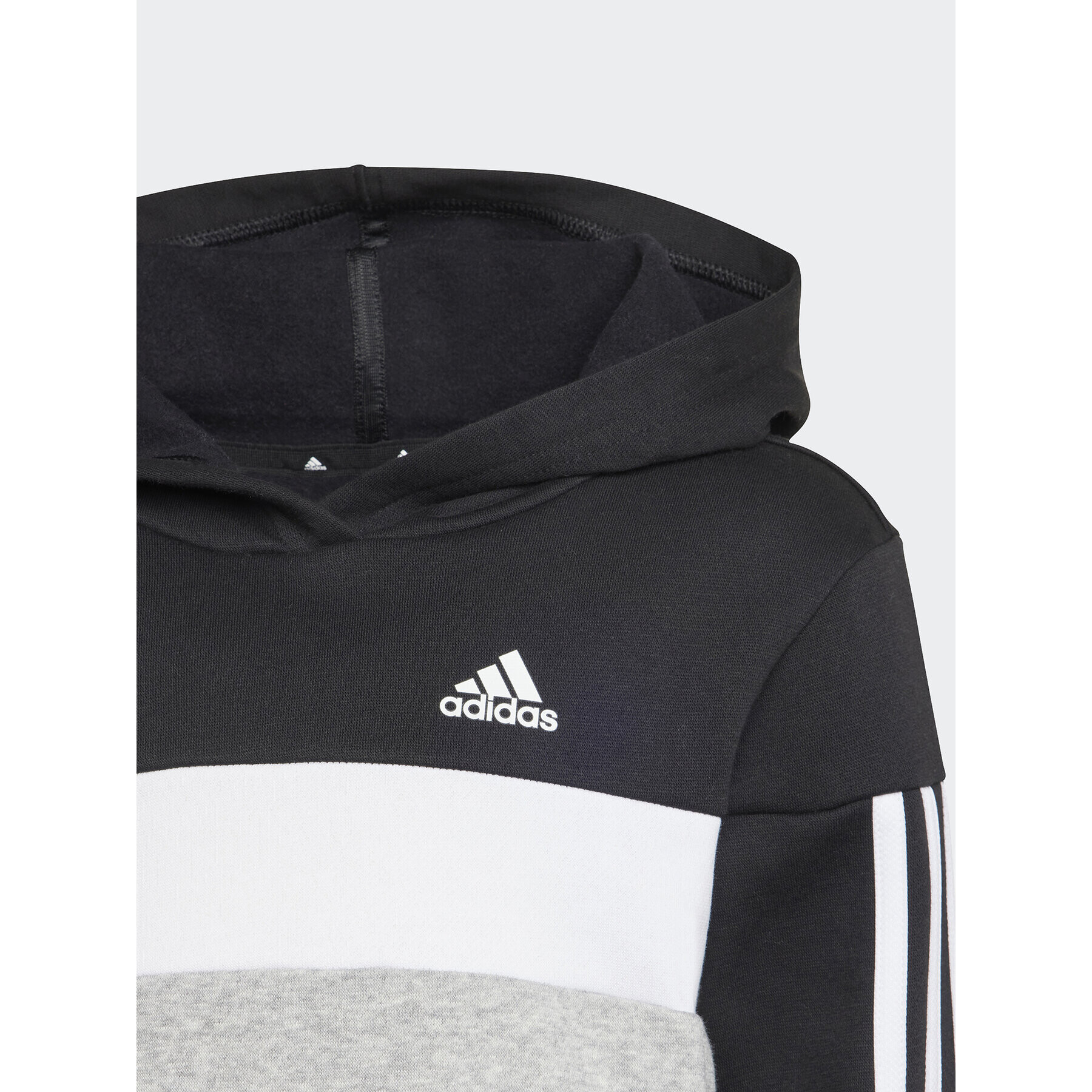 adidas Súprava mikina a legíny Tiberio 3-Stripes Colorblock Fleece IJ6327 Čierna Slim Fit - Pepit.sk