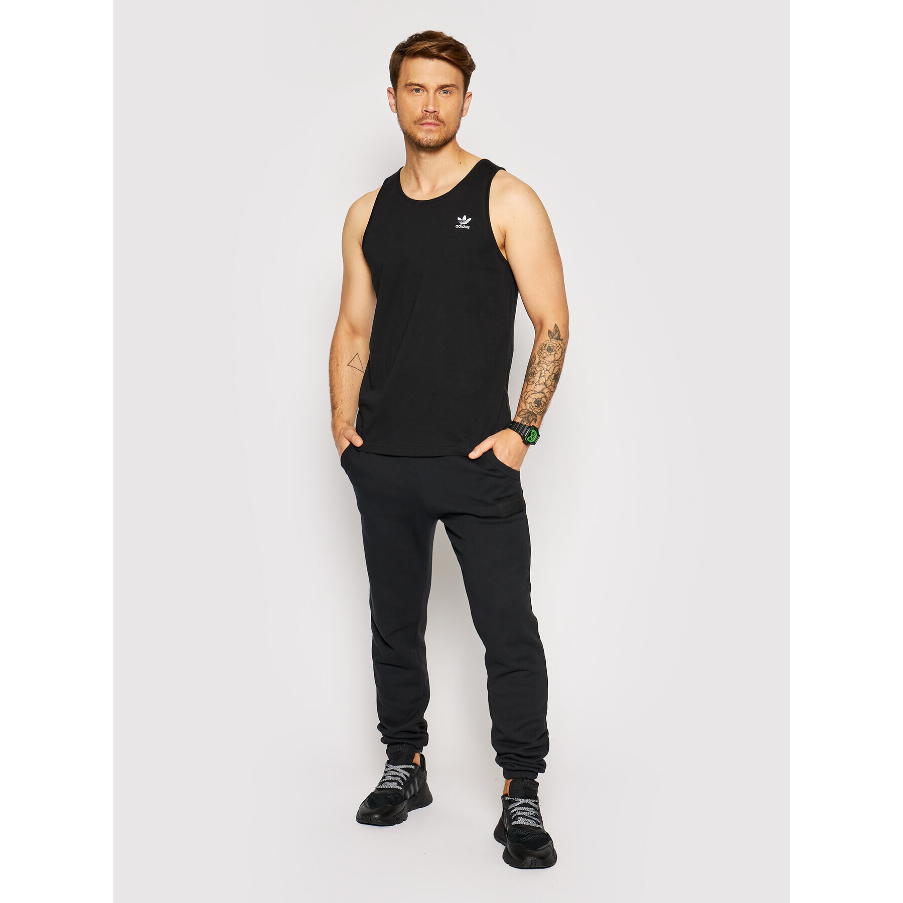 adidas Tank top adicolor Essentials Trefoil H35498 Čierna Regular Fit - Pepit.sk