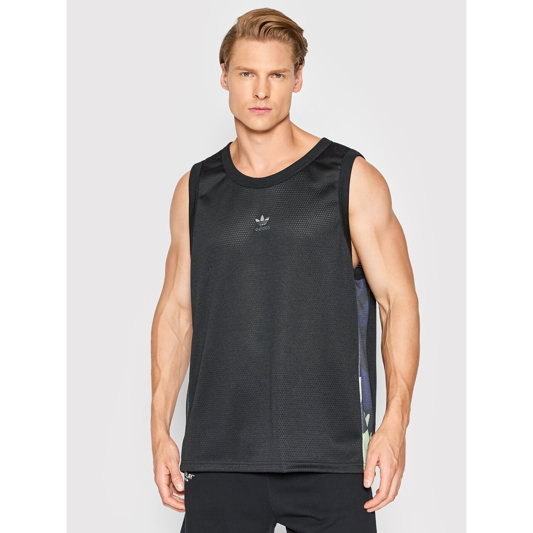 adidas Tank top Graphic Camo Basketball HF4885 Čierna Regular Fit - Pepit.sk