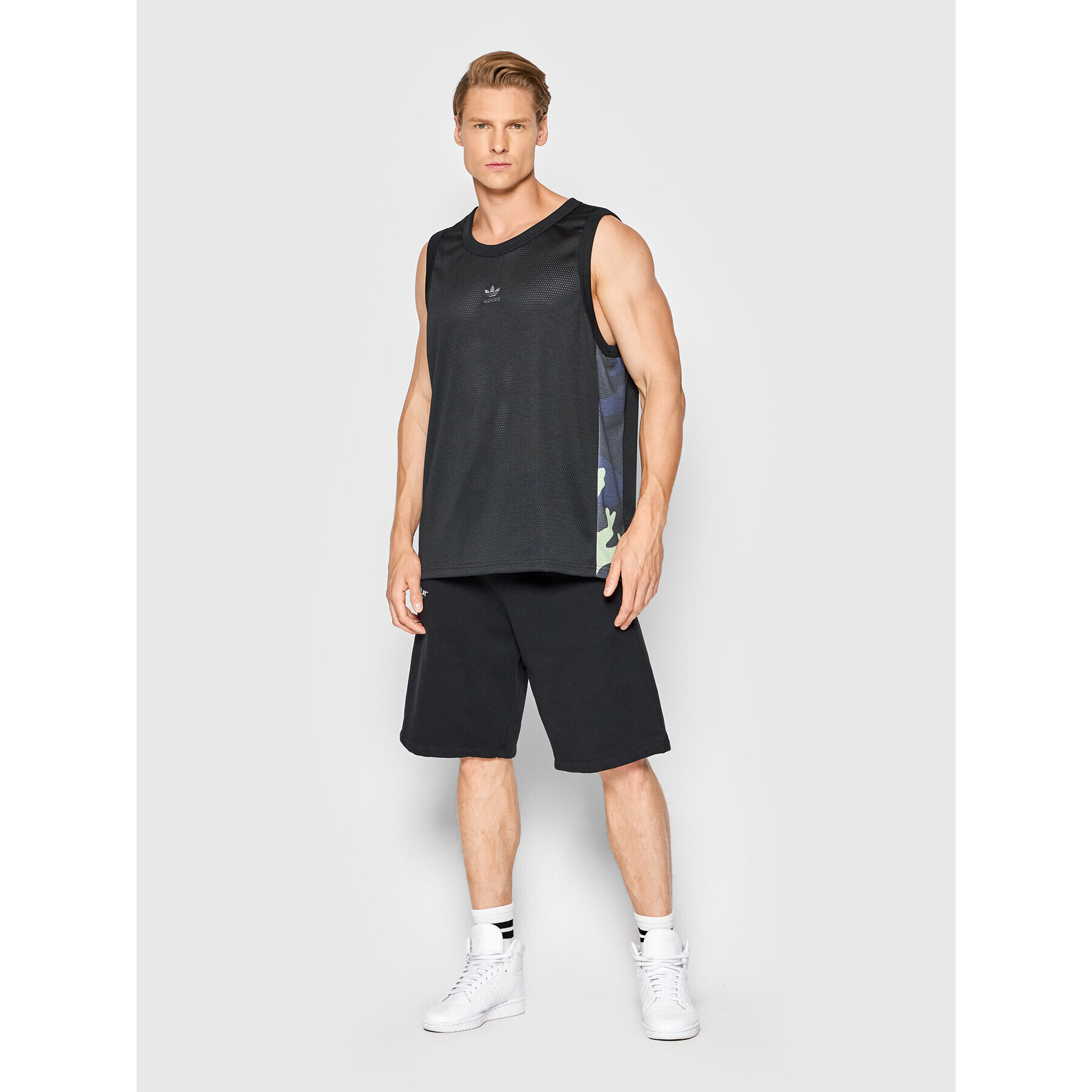 adidas Tank top Graphic Camo Basketball HF4885 Čierna Regular Fit - Pepit.sk