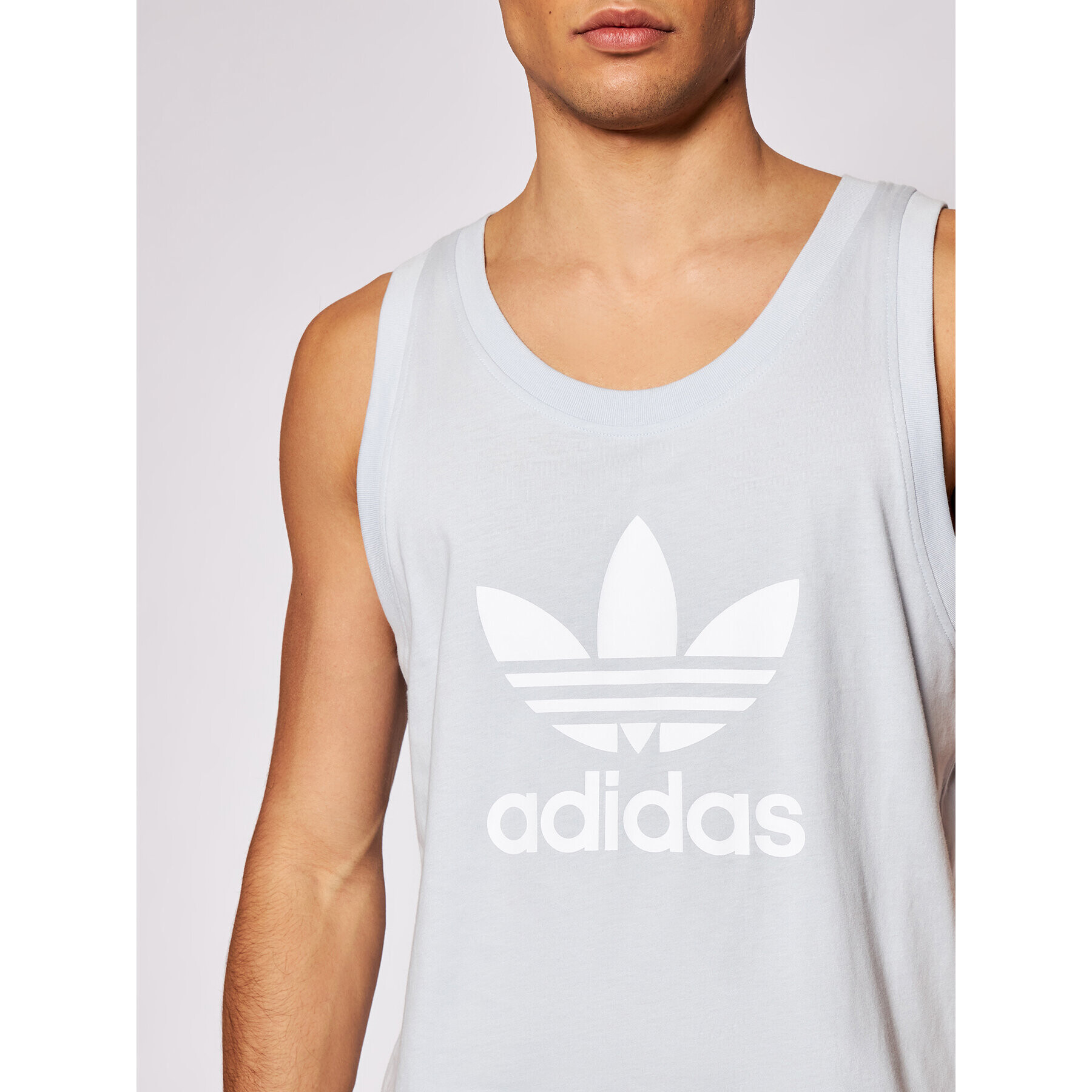 adidas Tank top Trefoil GN3488 Modrá Regular Fit - Pepit.sk