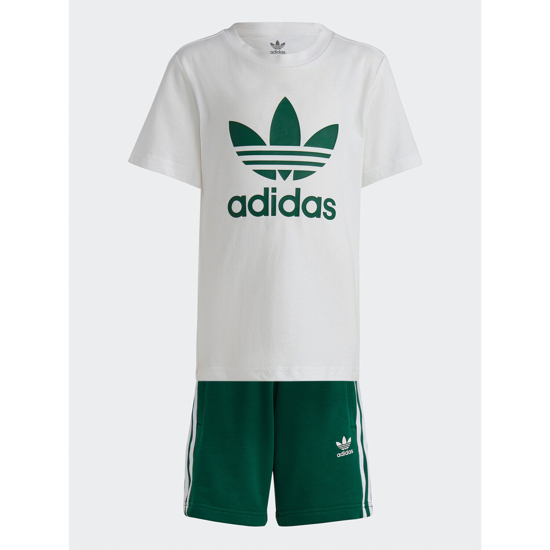 adidas Tepláková súprava Adicolor Shorts and Tee Set IB8663 Zelená Regular Fit - Pepit.sk