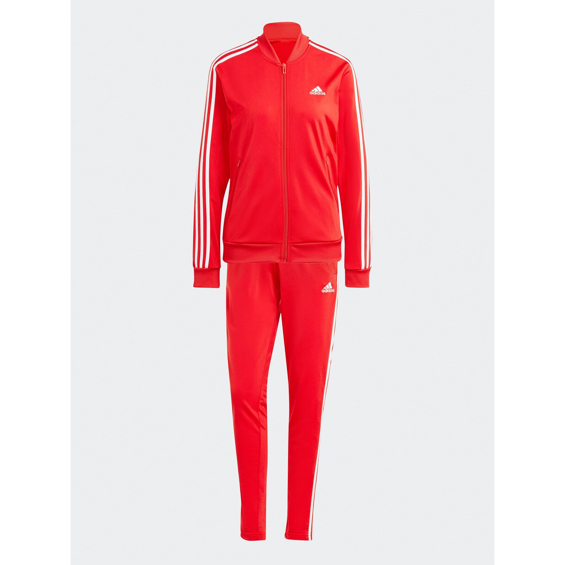 adidas Tepláková súprava Essentials 3-Stripes IJ8784 Červená Slim Fit - Pepit.sk