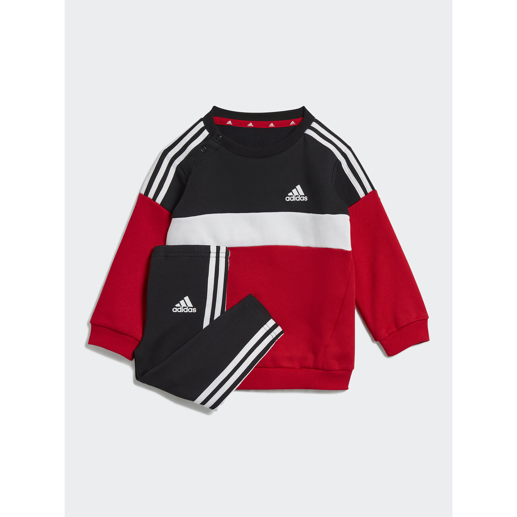 adidas Tepláková súprava Tiberio 3-Stripes Colorblock IA3125 Čierna Slim Fit - Pepit.sk