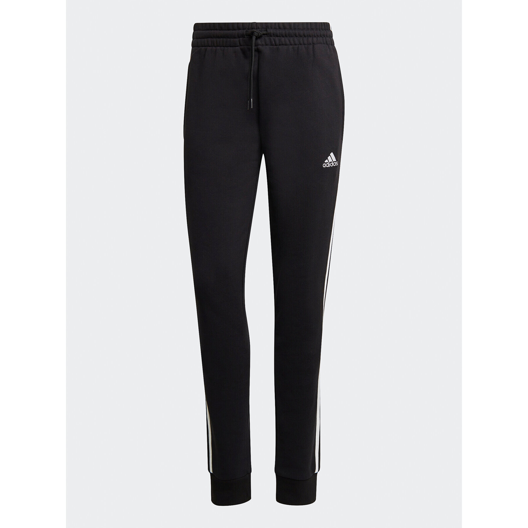 adidas Teplákové nohavice Essentials 3-Stripes French Terry Cuffed Joggers IC8770 Čierna Slim Fit - Pepit.sk