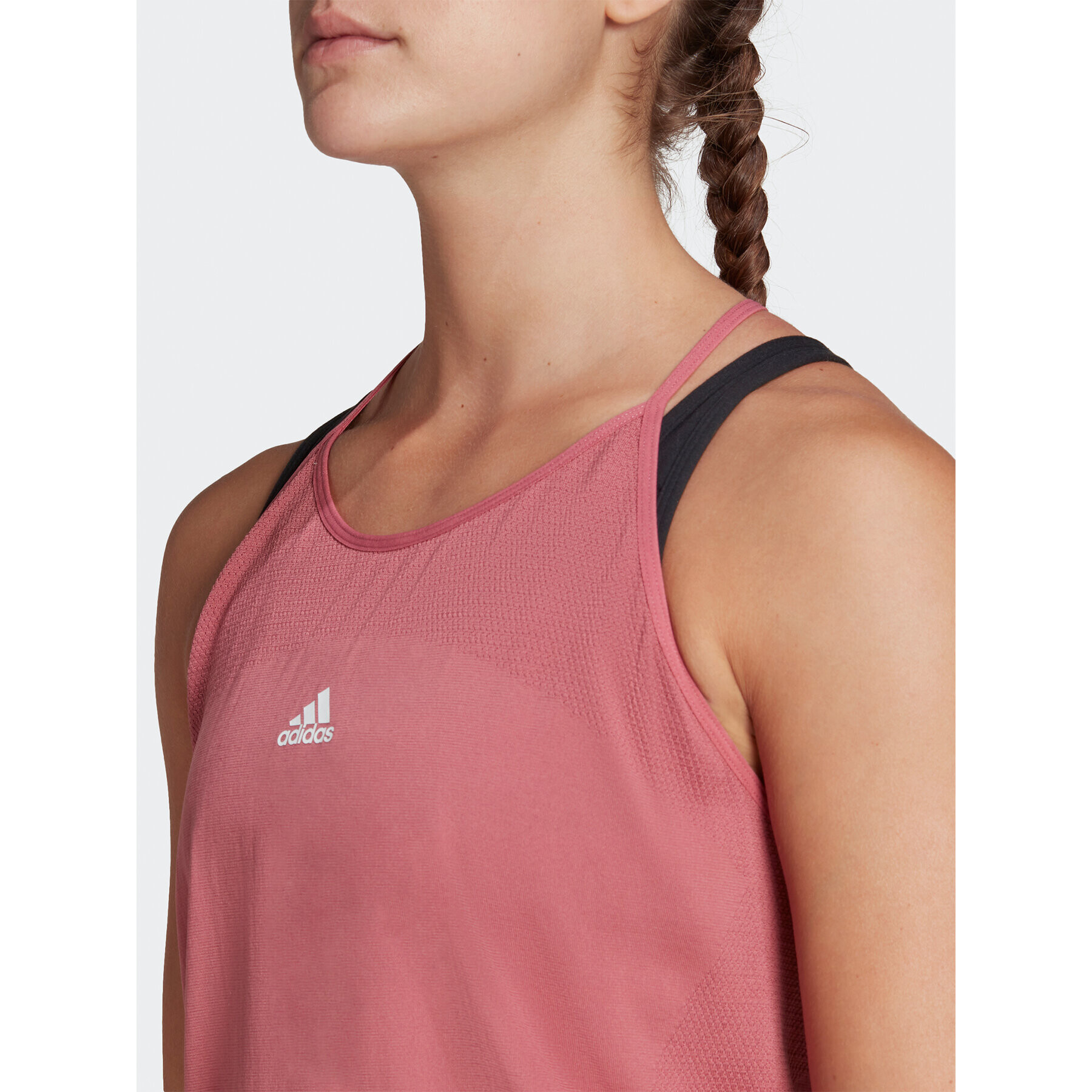 adidas Top AEROKNIT Seamless Loose Tank Top HR7755 Ružová Regular Fit - Pepit.sk