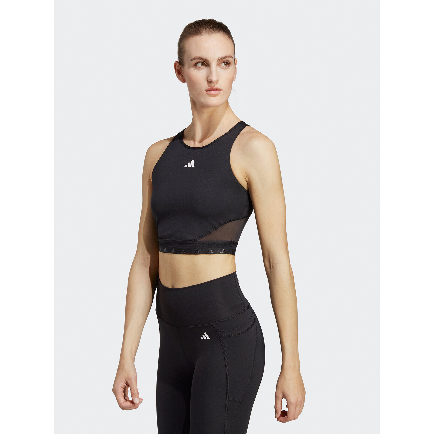 adidas Top AEROREADY Hyperglam Crop Tank Top IB2310 Čierna - Pepit.sk