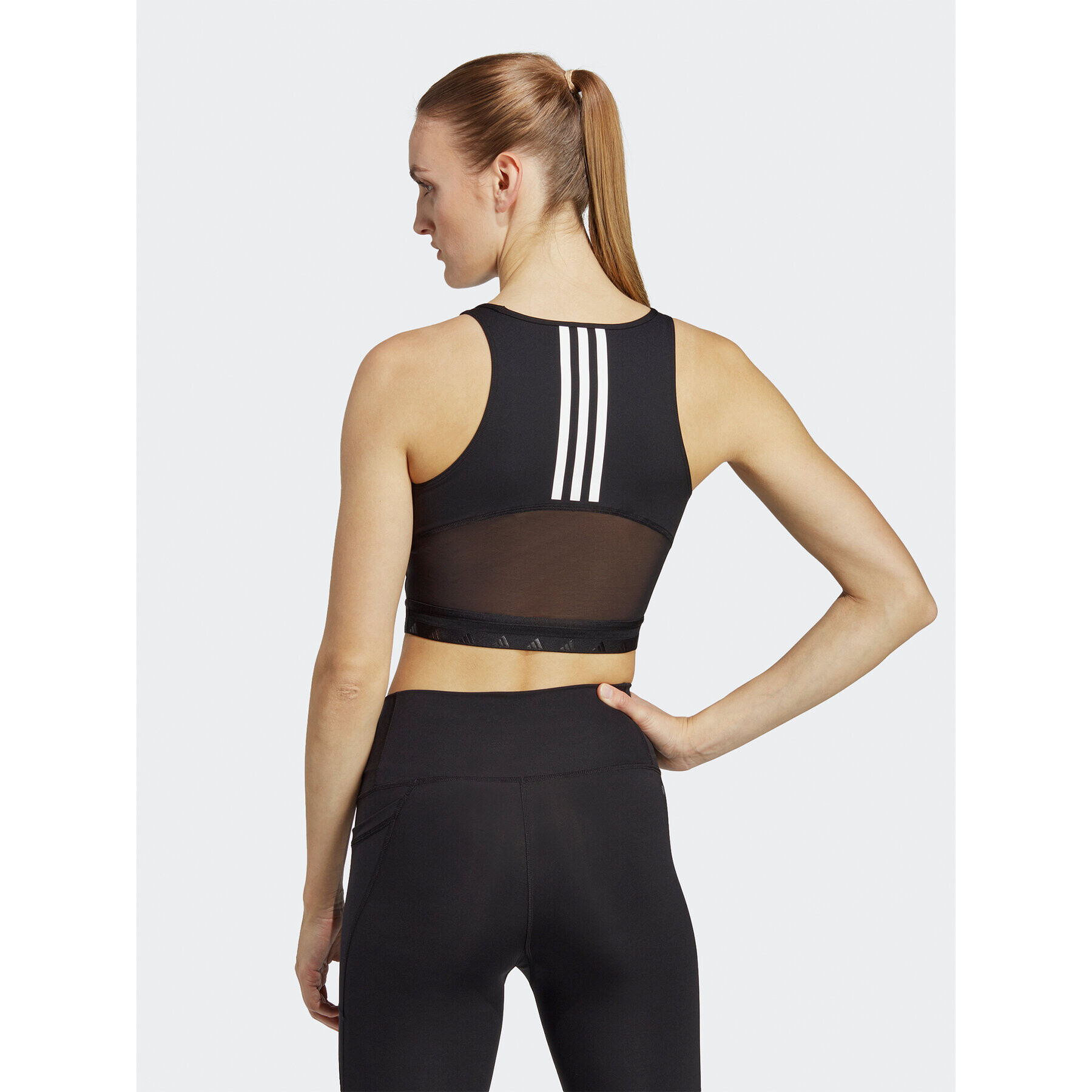 adidas Top AEROREADY Hyperglam Crop Tank Top IB2310 Čierna - Pepit.sk