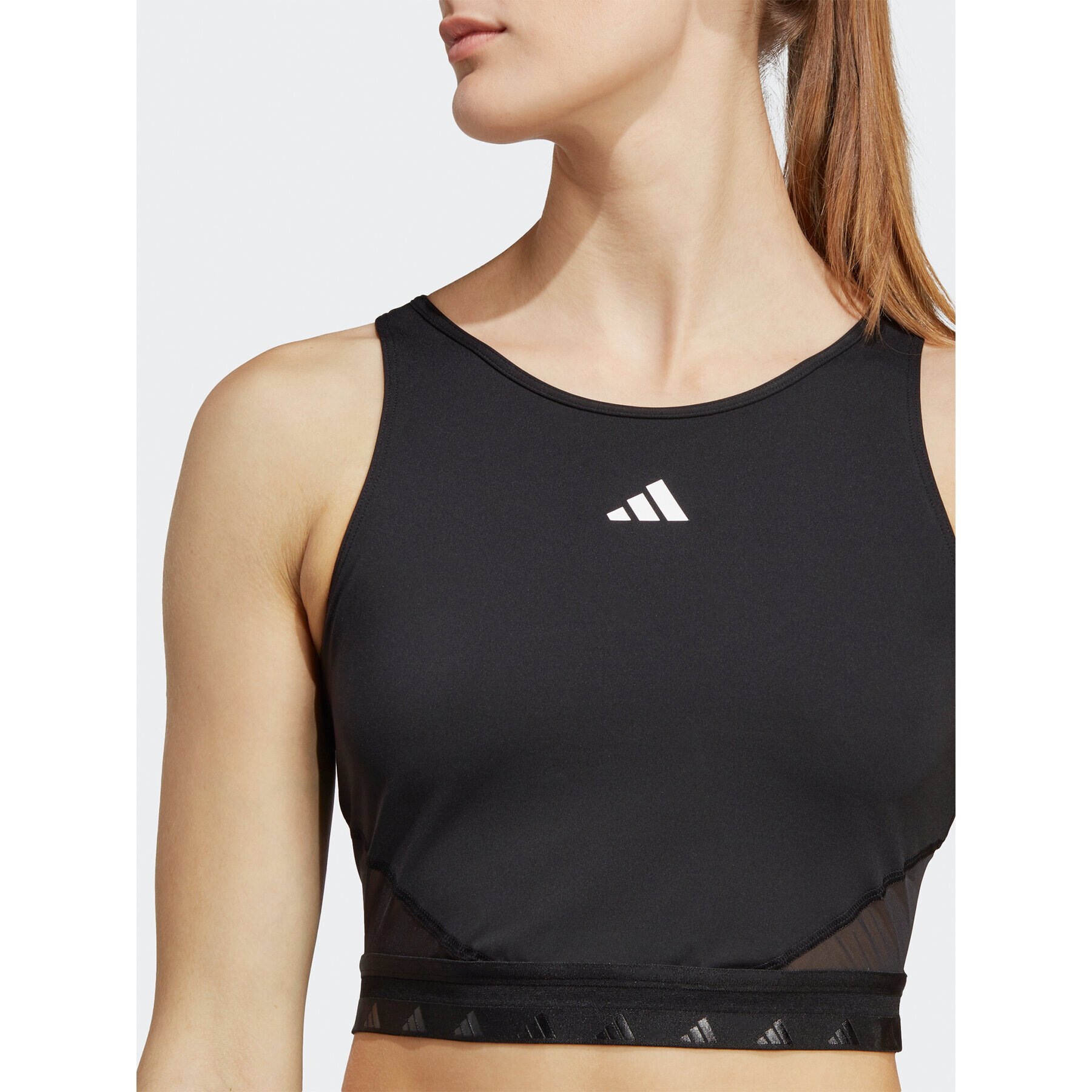 adidas Top AEROREADY Hyperglam Crop Tank Top IB2310 Čierna - Pepit.sk