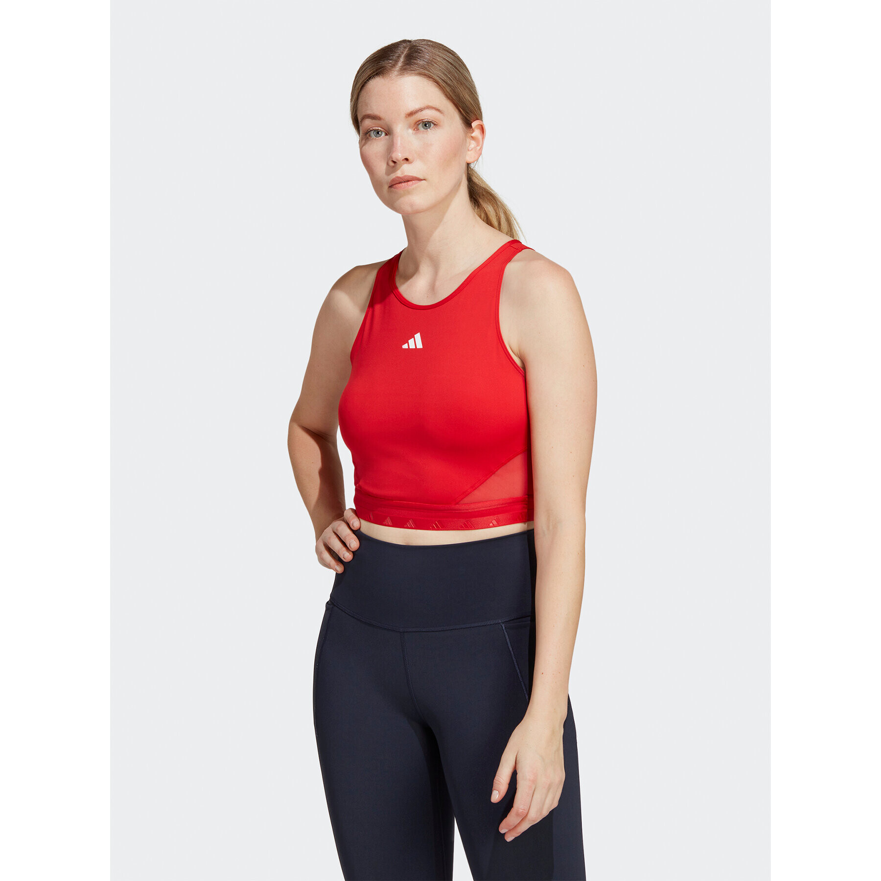 adidas Top AEROREADY Hyperglam Crop Tank Top IB4083 Červená - Pepit.sk