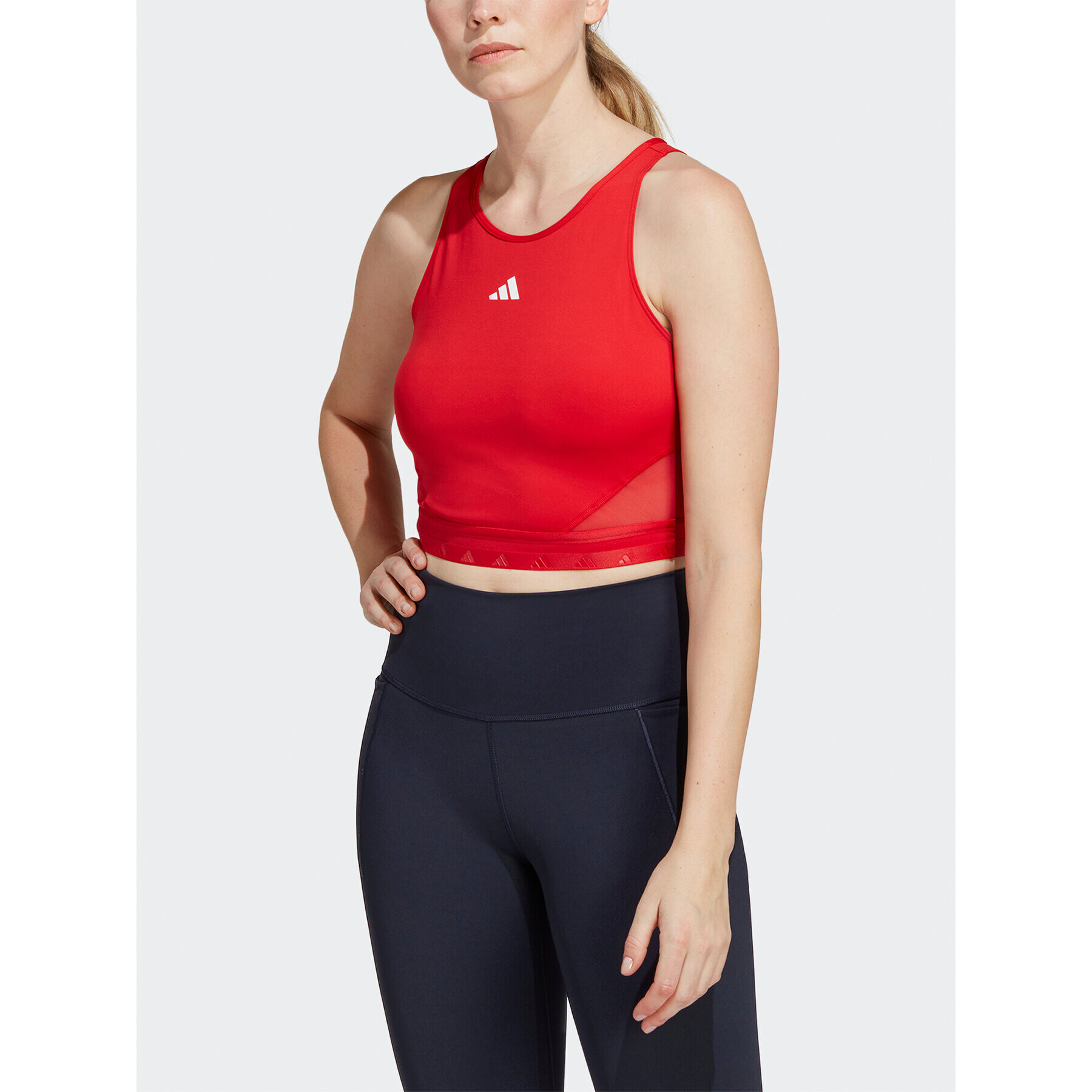 adidas Top AEROREADY Hyperglam Crop Tank Top IB4083 Červená - Pepit.sk