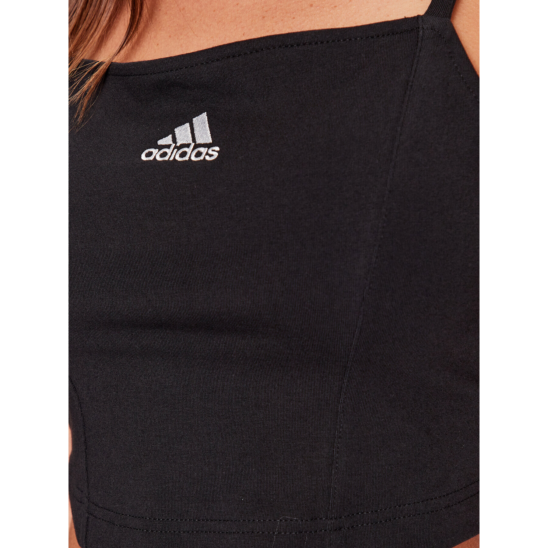 adidas Top Allover Graphic Corset-Inspired Tank Top IC9653 Čierna - Pepit.sk