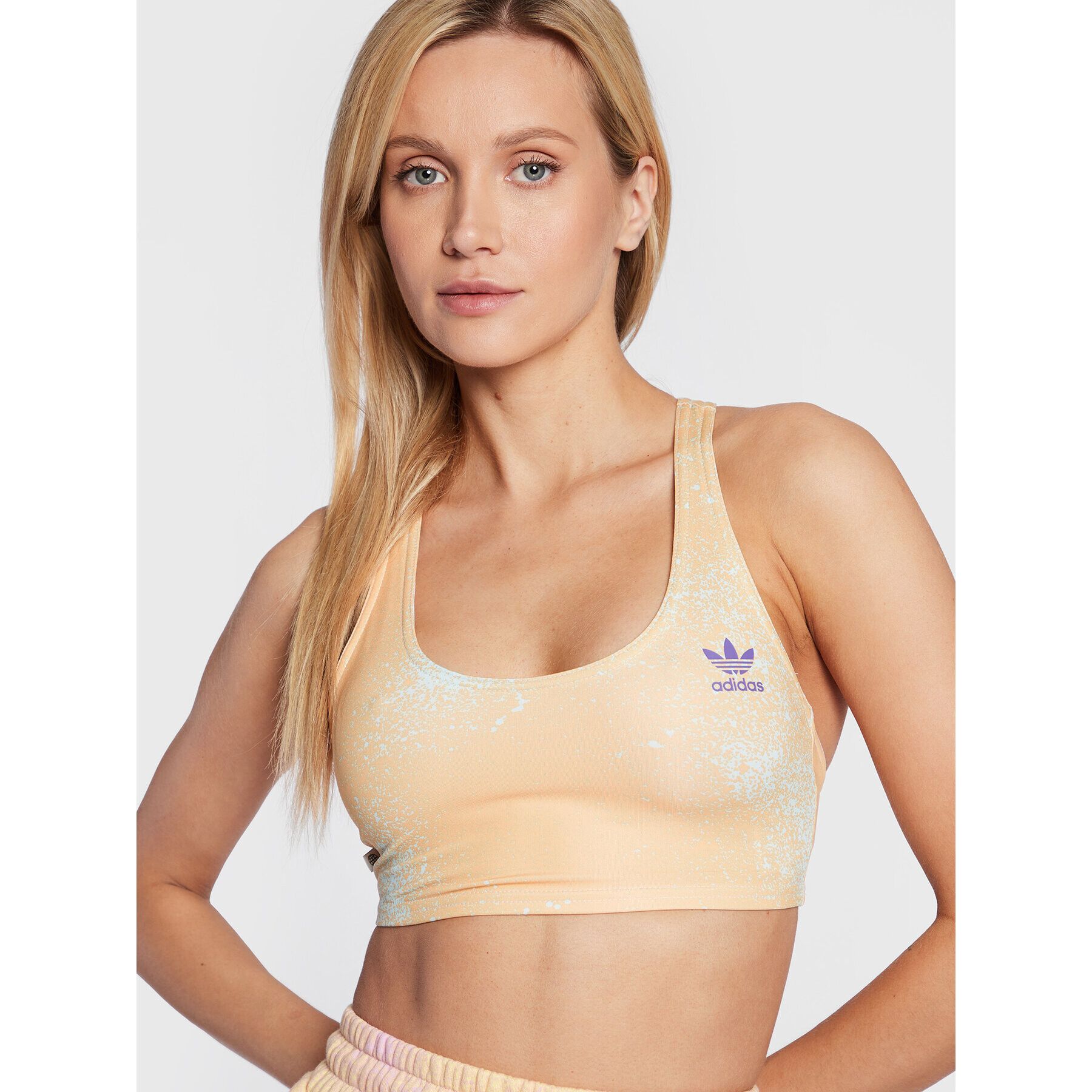 adidas Top Allover Print HL6596 Oranžová Slim Fit - Pepit.sk