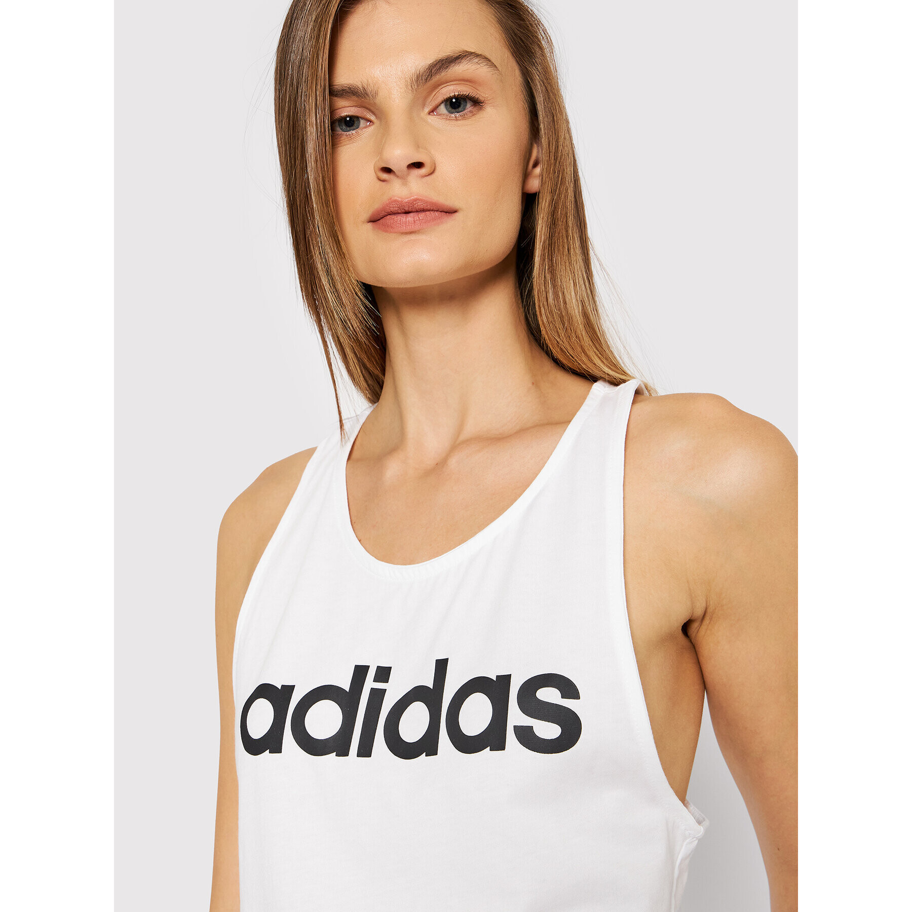 adidas Top Essentials Loose Logo GL0567 Biela Regular Fit - Pepit.sk