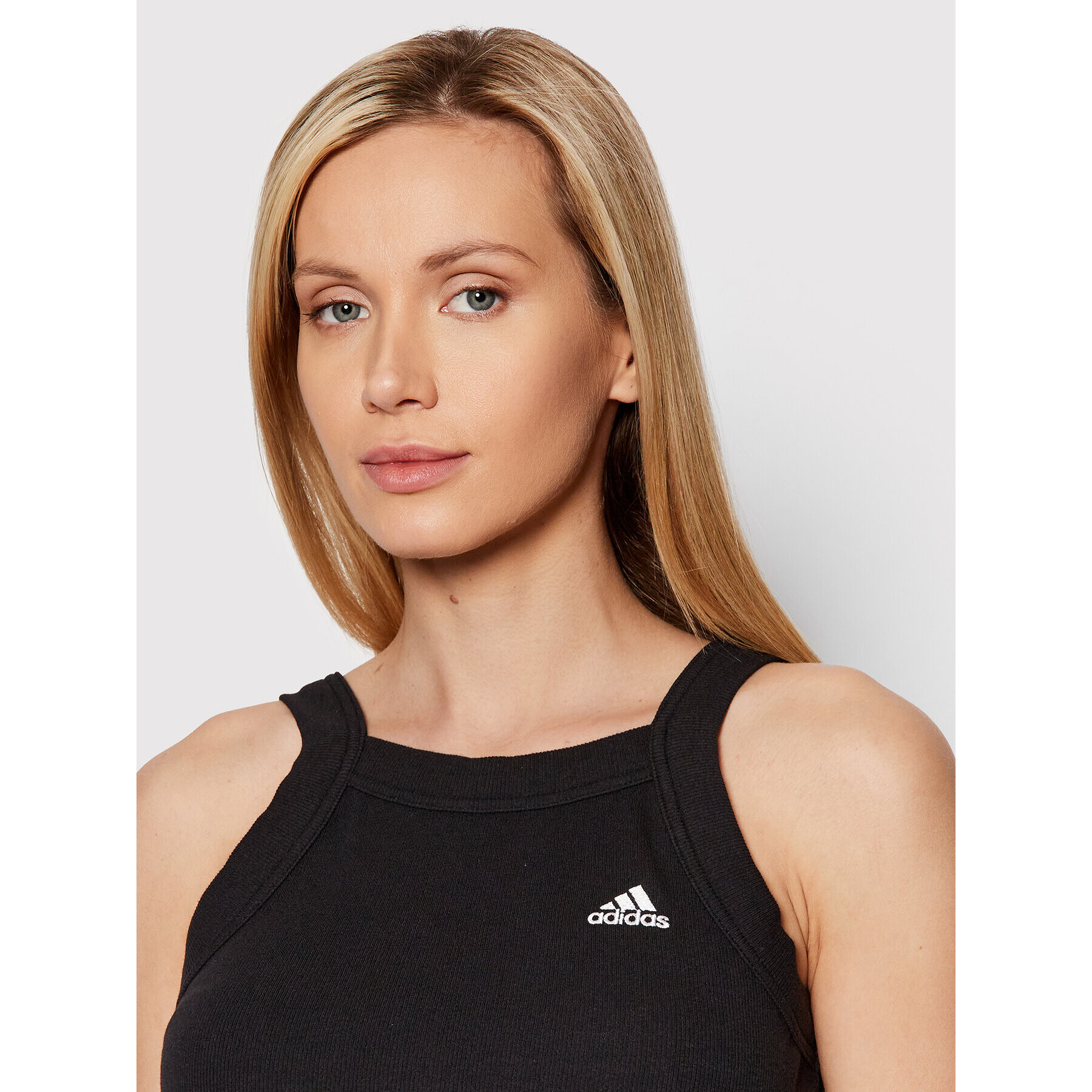 adidas Top Essentials Yoga Rib HD6748 Čierna Slim Fit - Pepit.sk