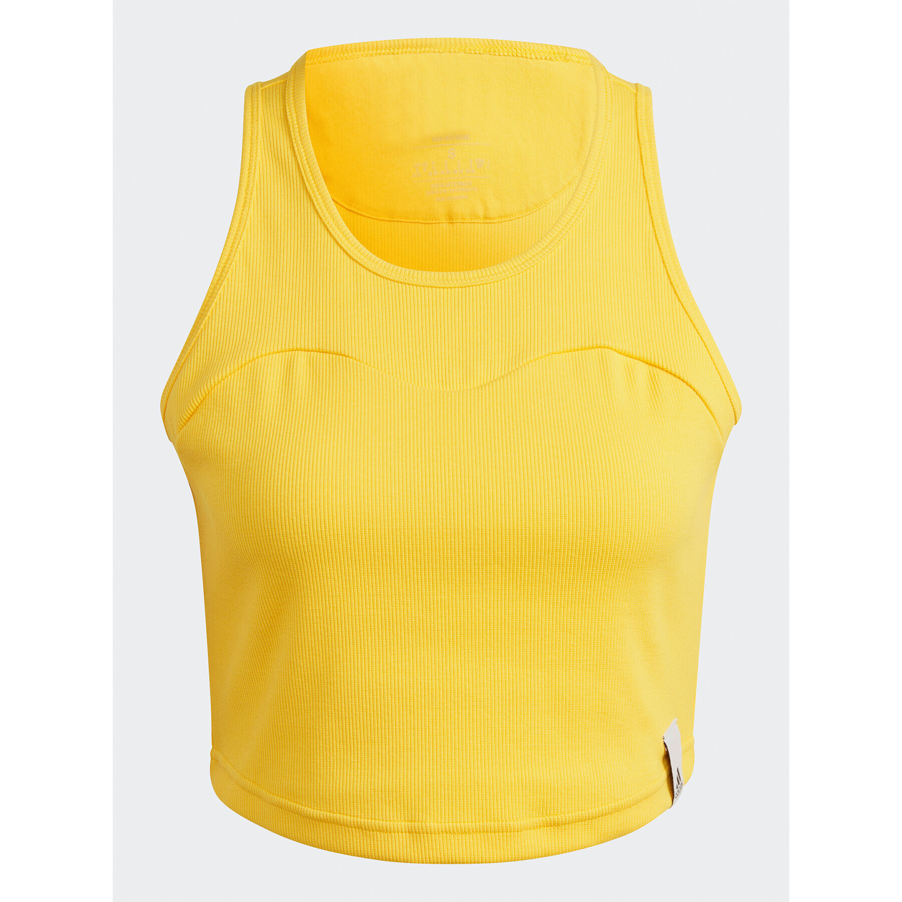 adidas Top Lounge Rib Tank Top IC6506 Žltá Fitted Fit - Pepit.sk