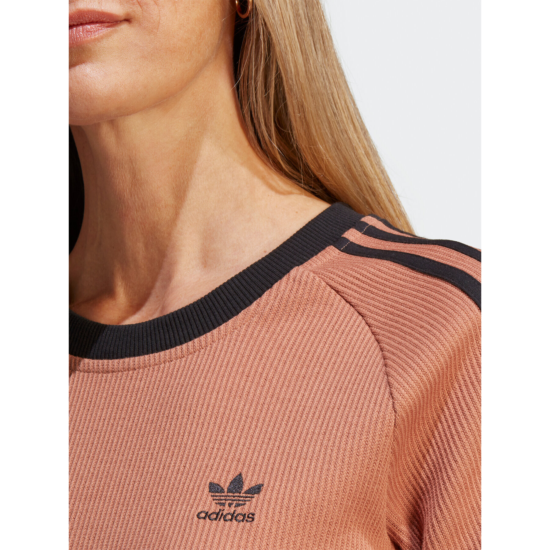 adidas Tričko 3-Stripes Slim T-Shirt IC5464 Hnedá - Pepit.sk