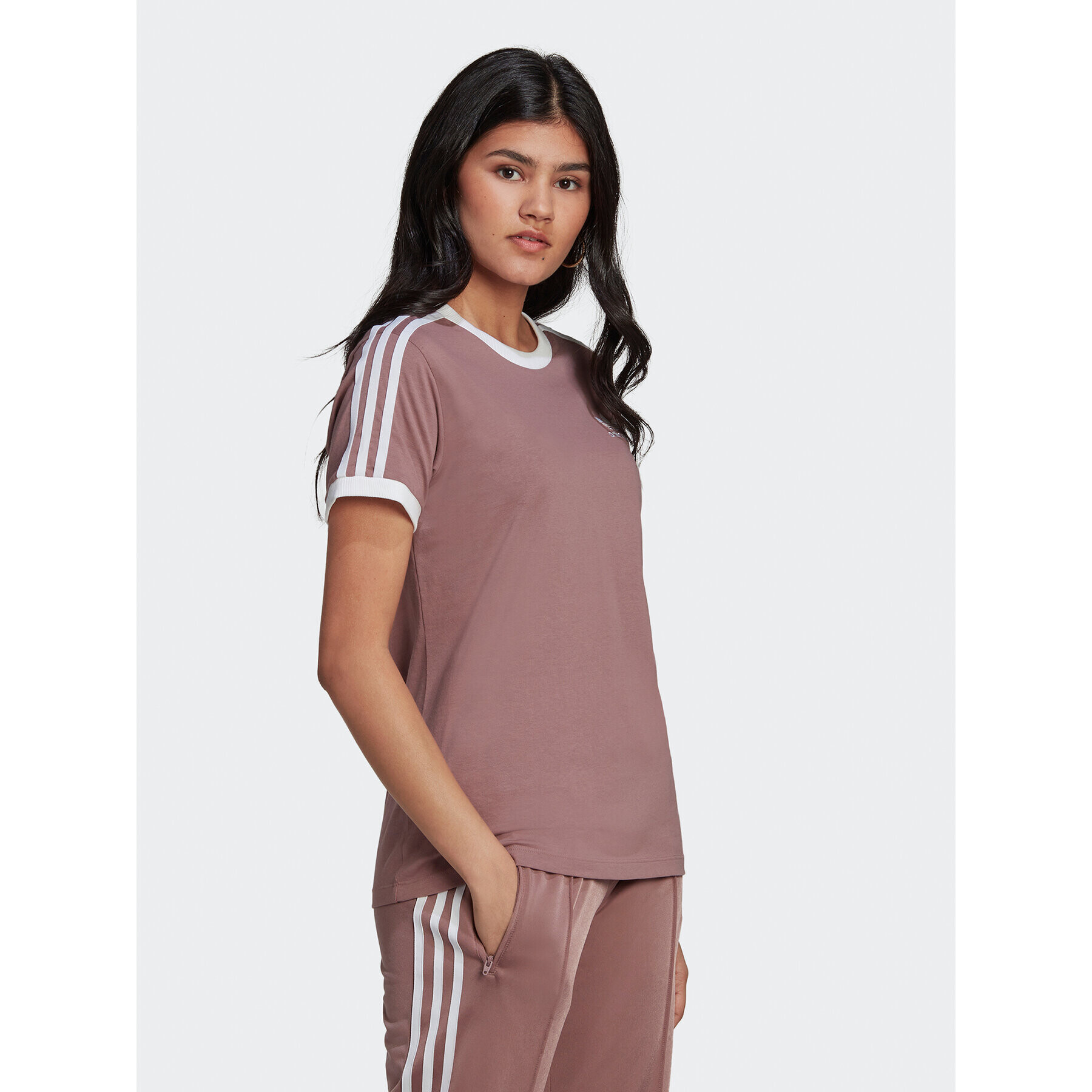 adidas Tričko adicolor 3-Stripes HL6689 Ružová Regular Fit - Pepit.sk