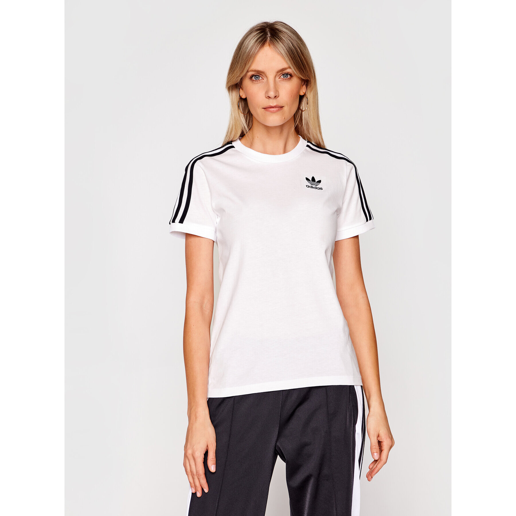 adidas Tričko adicolor Classics 3-Stripes GN2913 Biela Regular Fit - Pepit.sk