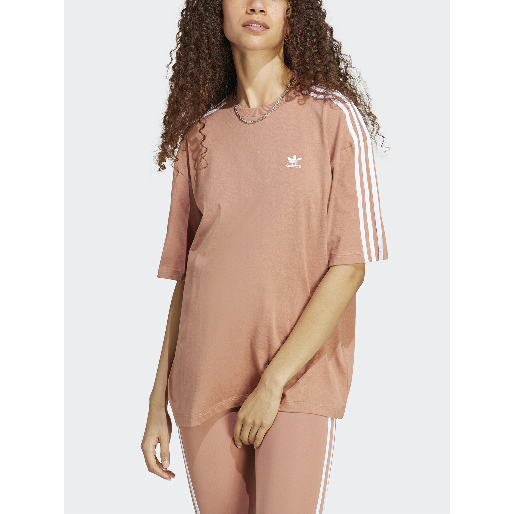 adidas Tričko Adicolor Classics Oversized T-Shirt IB7450 Hnedá Relaxed Fit - Pepit.sk