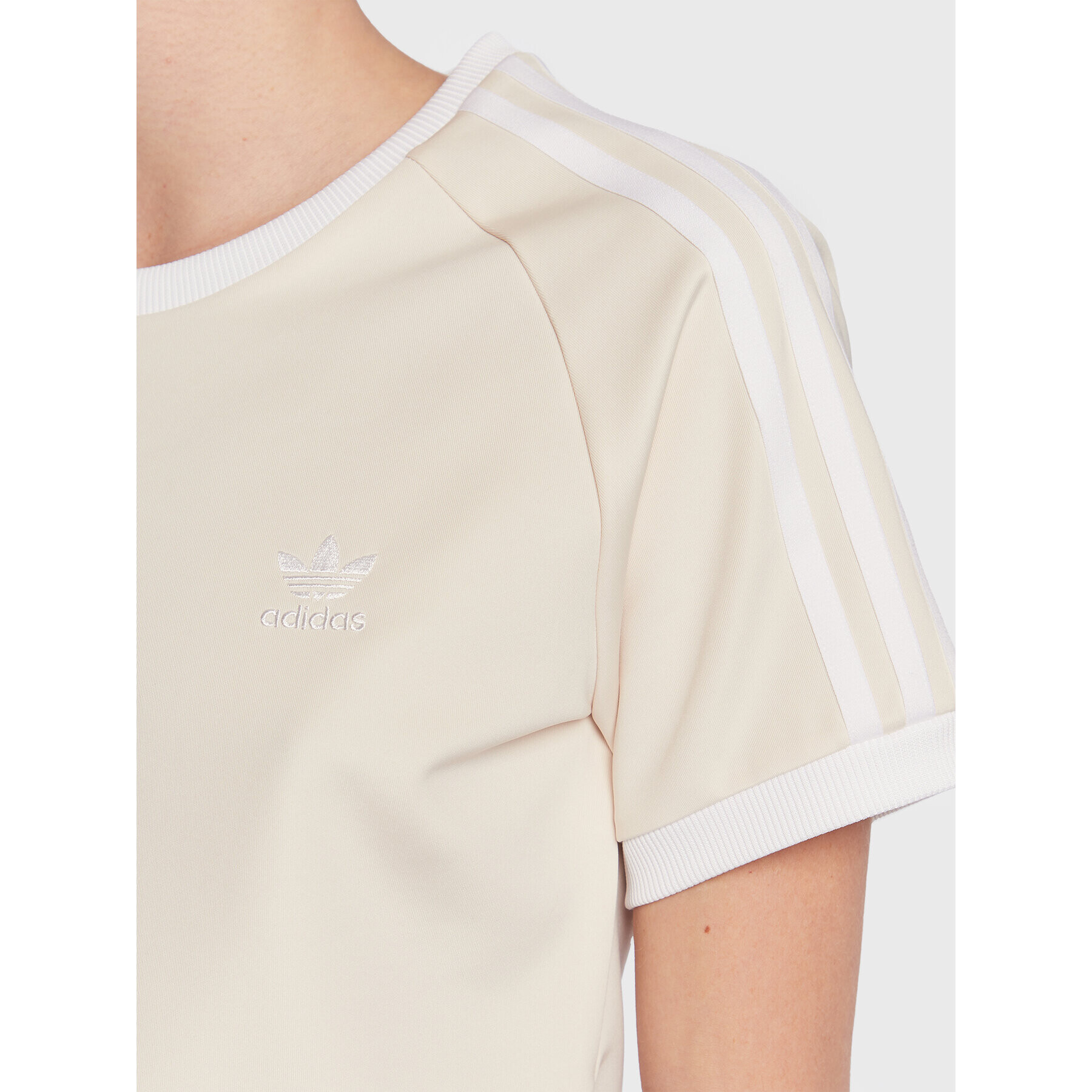 adidas Tričko Adicolor Classics Slim 3-Stripes T-Shirt IB7440 Béžová Slim Fit - Pepit.sk