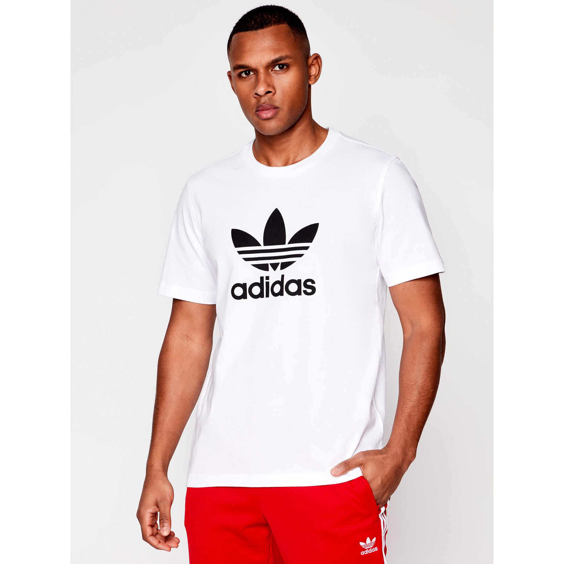 adidas Tričko adicolor Classics Trefoil GN3463 Biela Regular Fit - Pepit.sk