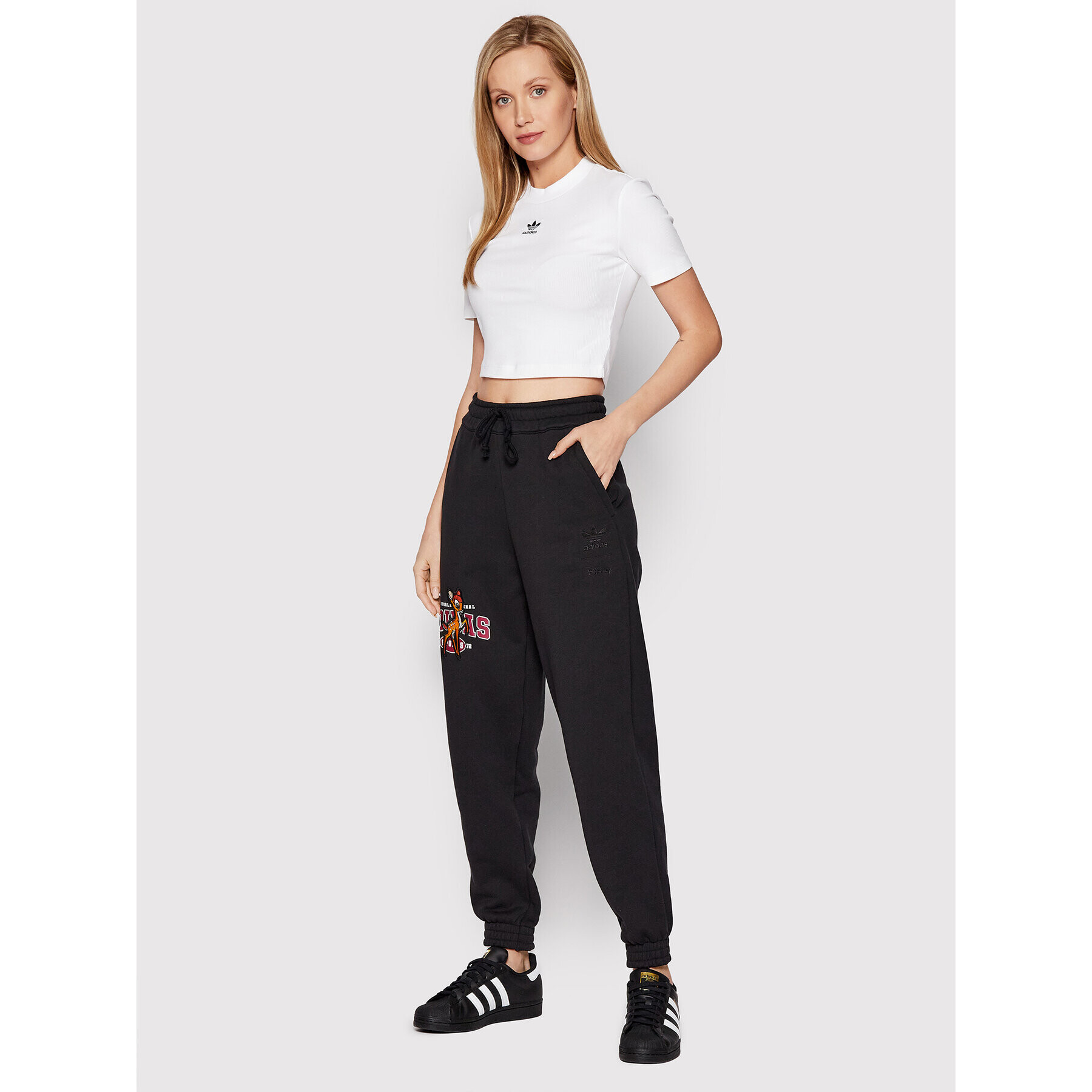 adidas Tričko adicolor Essentials Rib Cropped HF3394 Biela Regular Fit - Pepit.sk