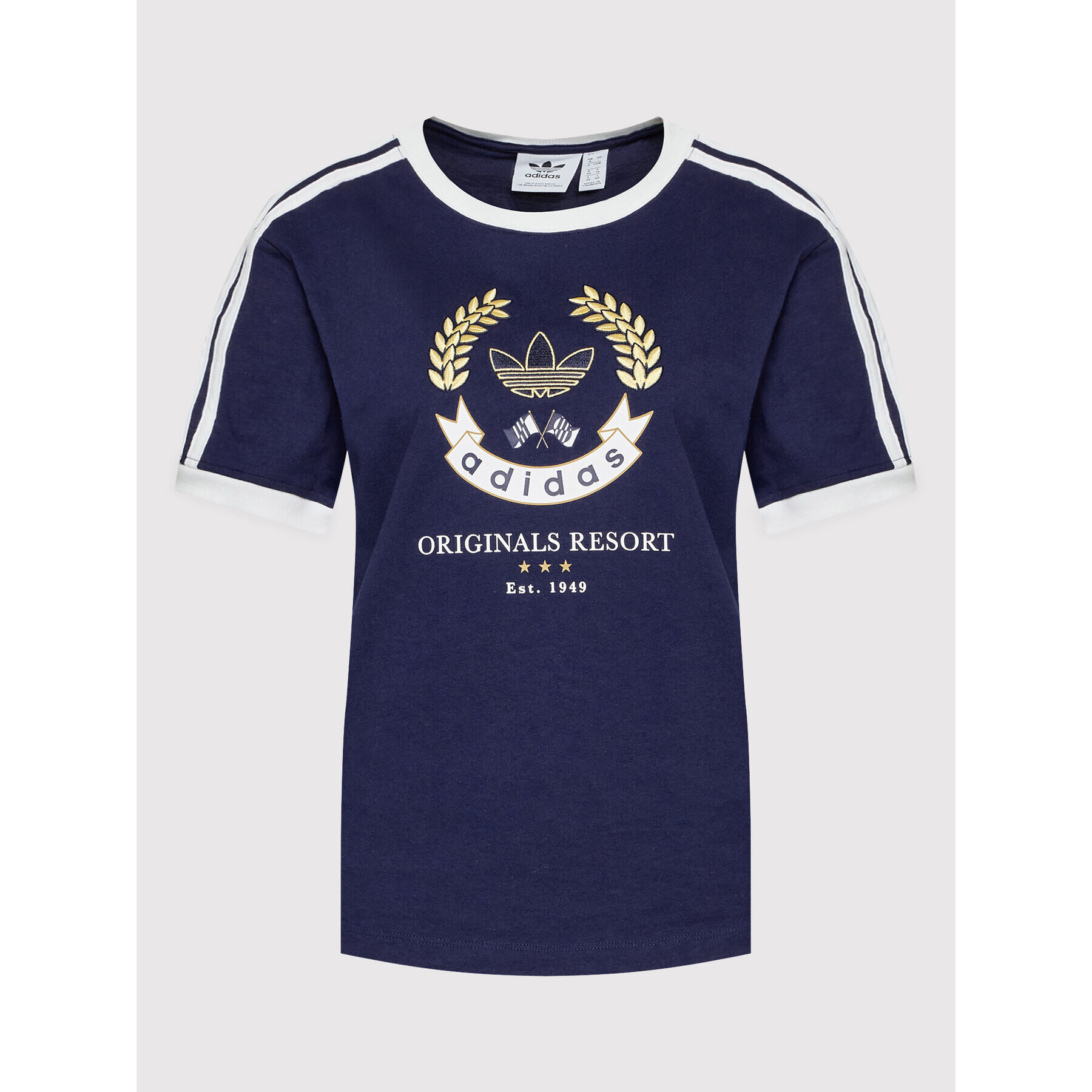 adidas Tričko Crest Graphic HL6555 Tmavomodrá Regular Fit - Pepit.sk