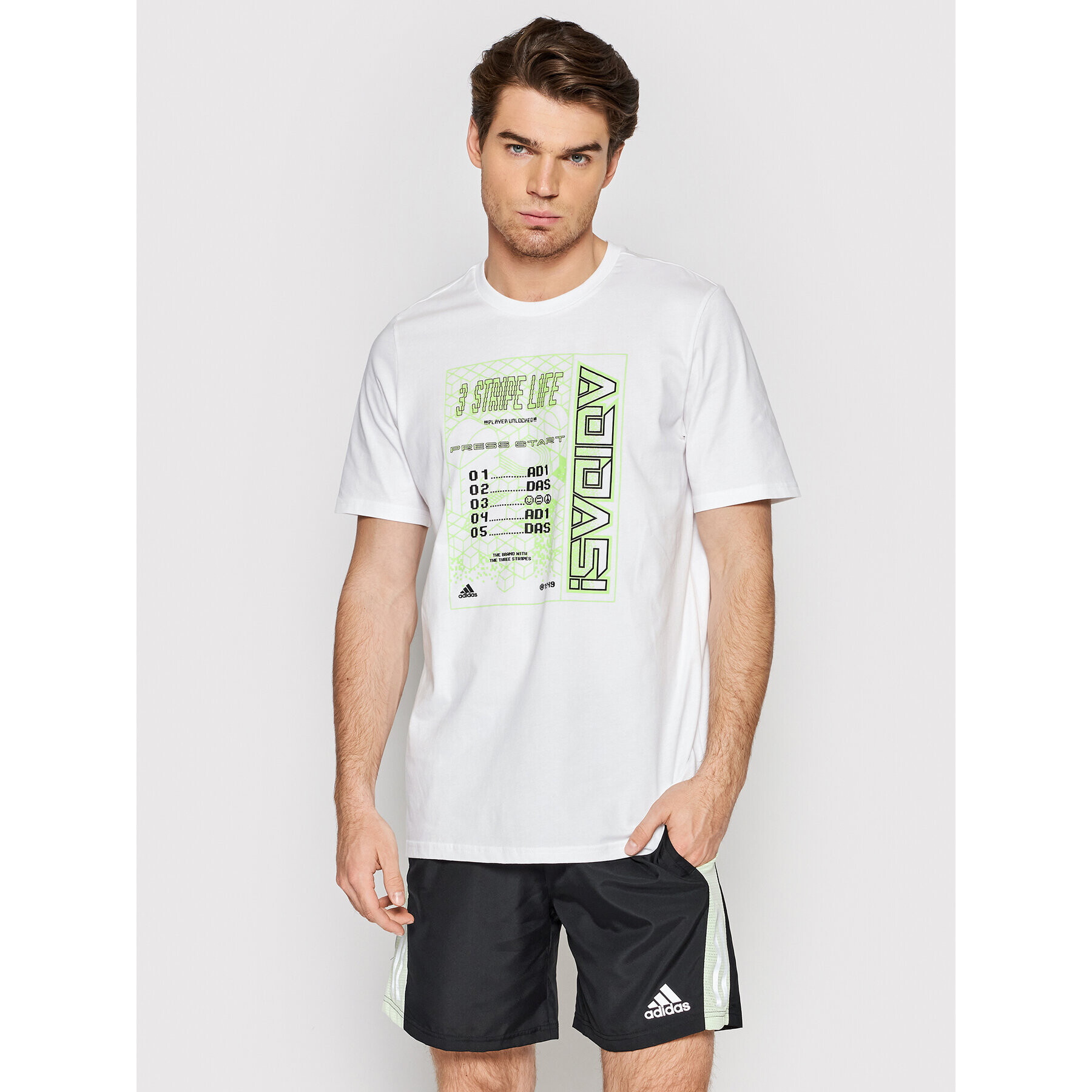 adidas Tričko Digital Dna Graphic Tee HE4831 Biela Regular Fit - Pepit.sk