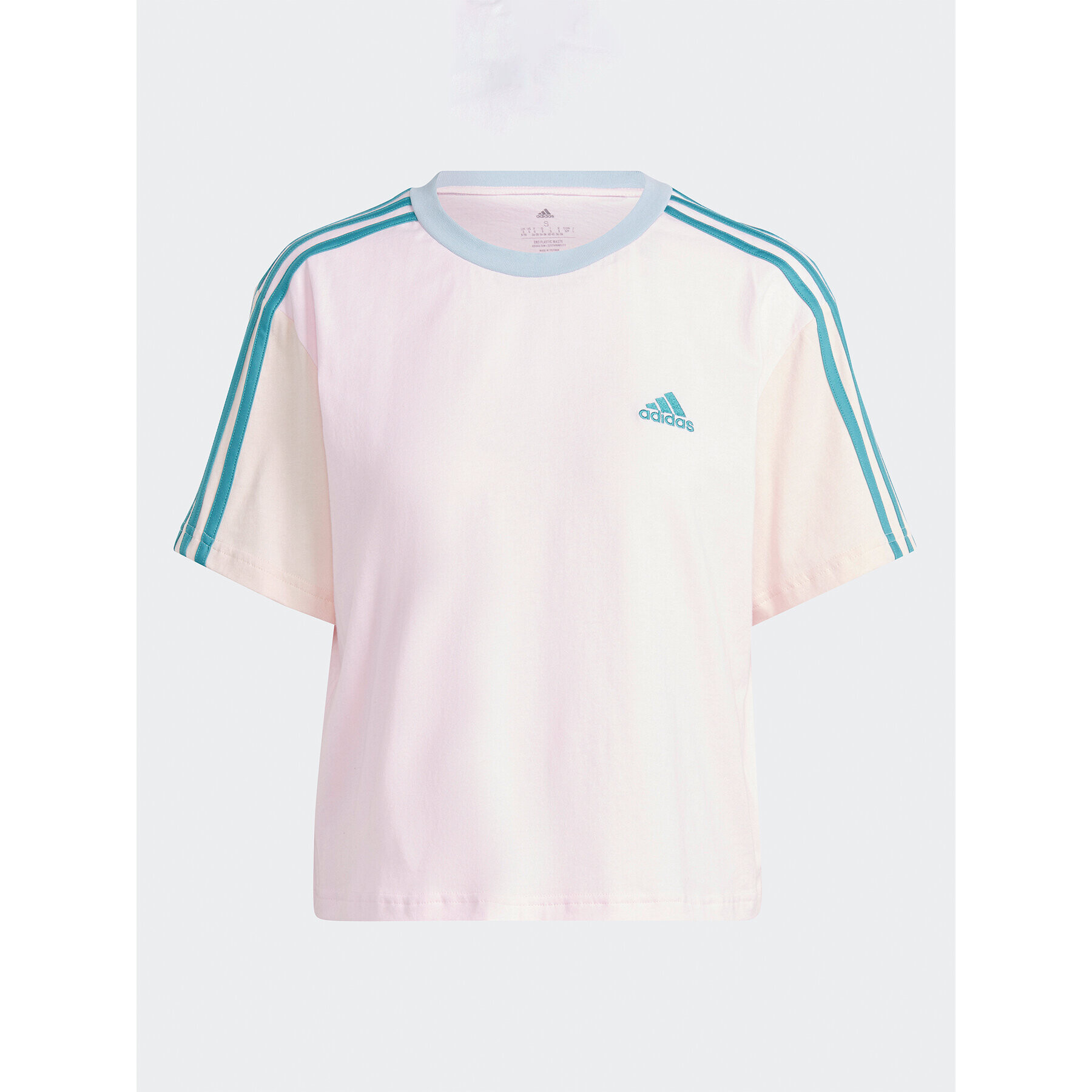 adidas Tričko Essentials 3-Stripes IM0364 Ružová Loose Fit - Pepit.sk