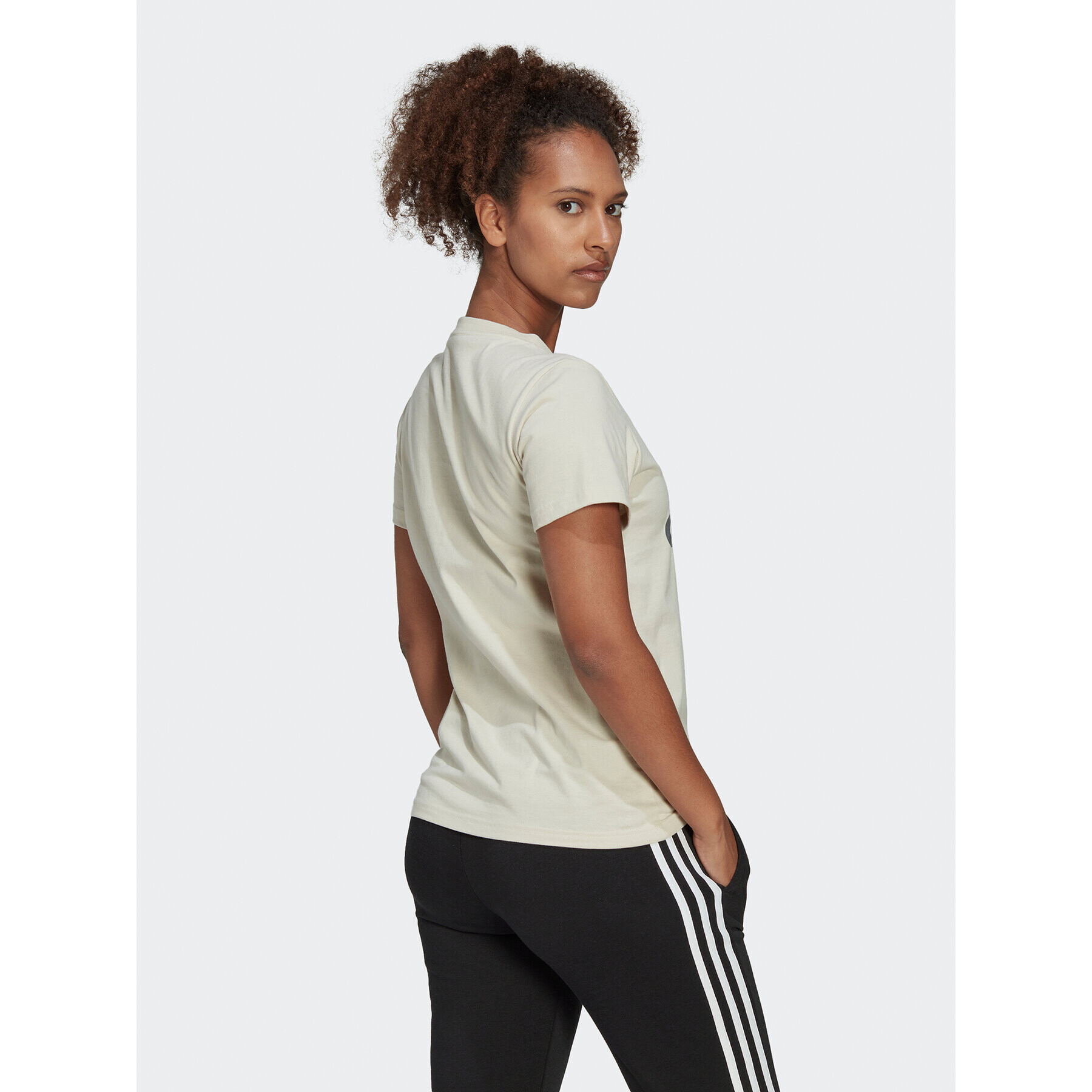 adidas Tričko Essentials Logo HL2032 Béžová Regular Fit - Pepit.sk