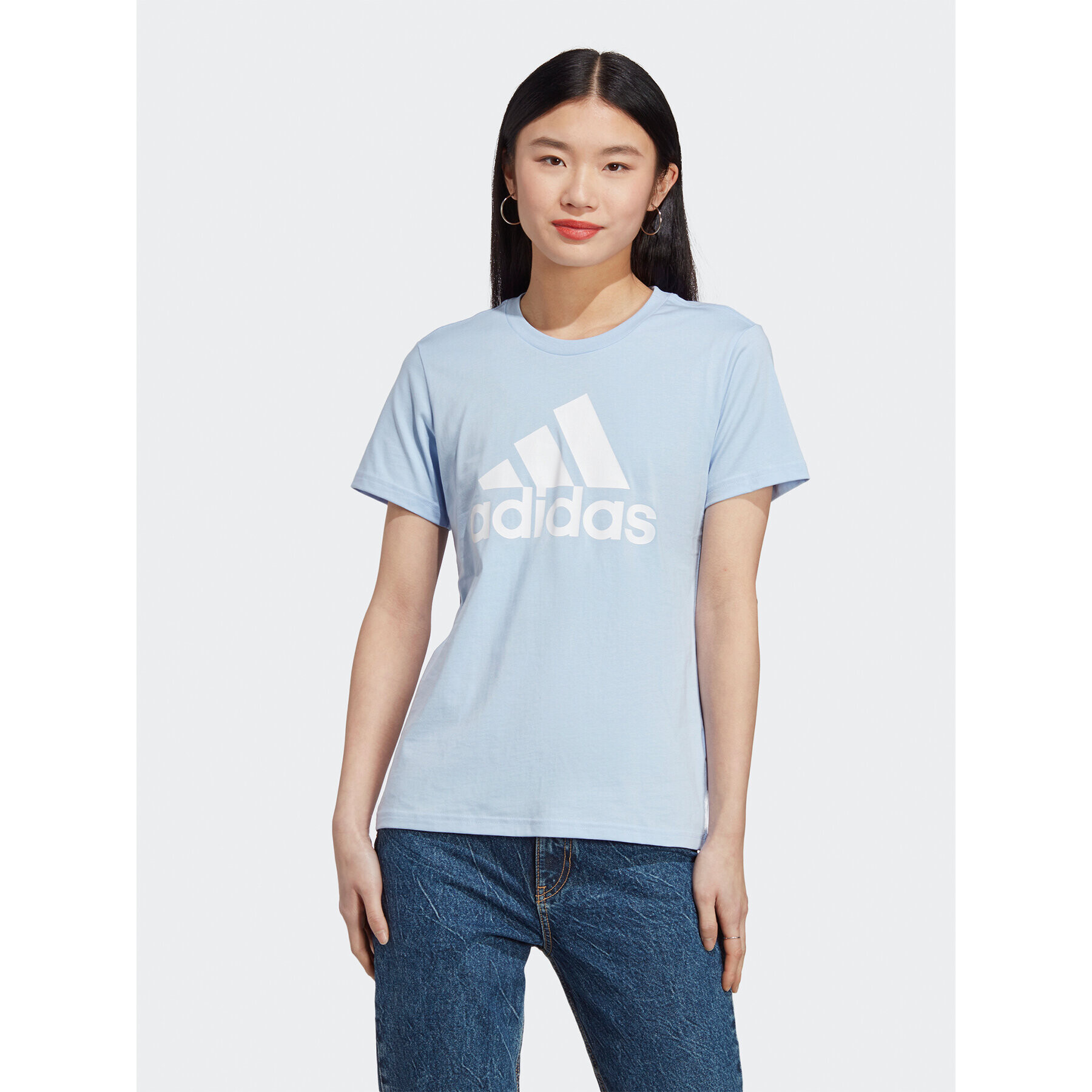 adidas Tričko Essentials Logo T-Shirt IC0637 Modrá Regular Fit - Pepit.sk