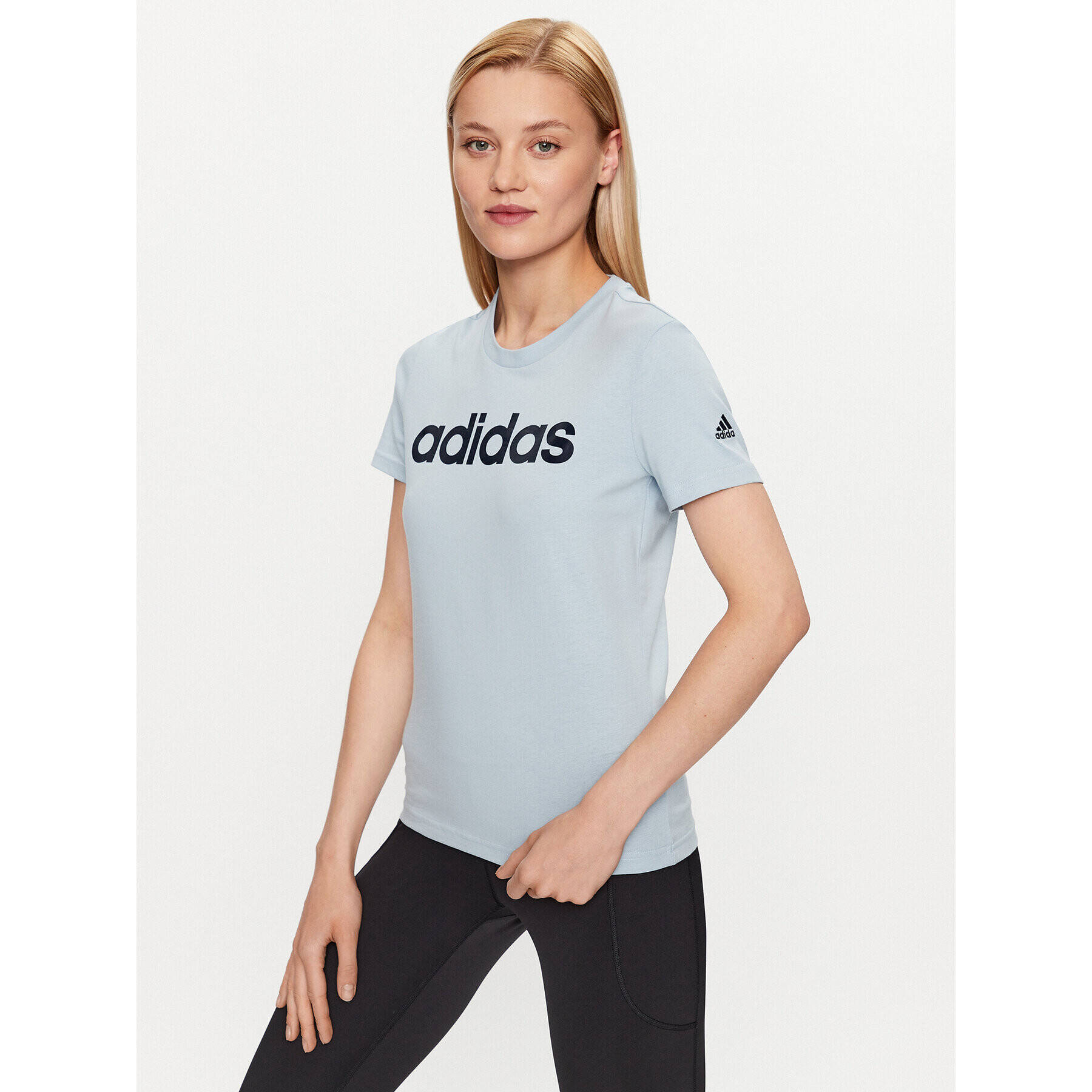 adidas Tričko Essentials Slim Logo T-Shirt IM2832 Modrá Slim Fit - Pepit.sk