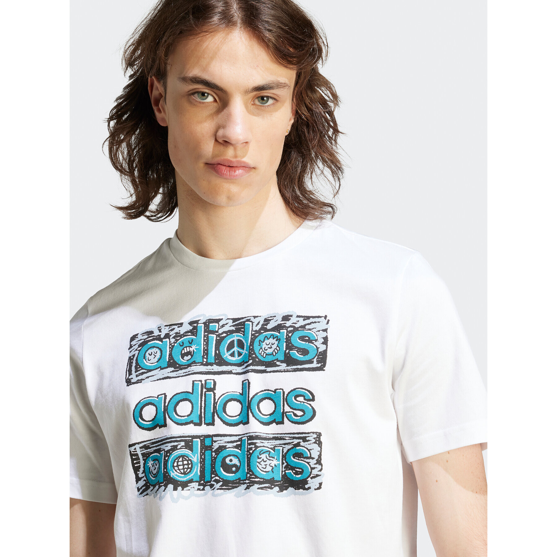 adidas Tričko HY1338 Biela Regular Fit - Pepit.sk