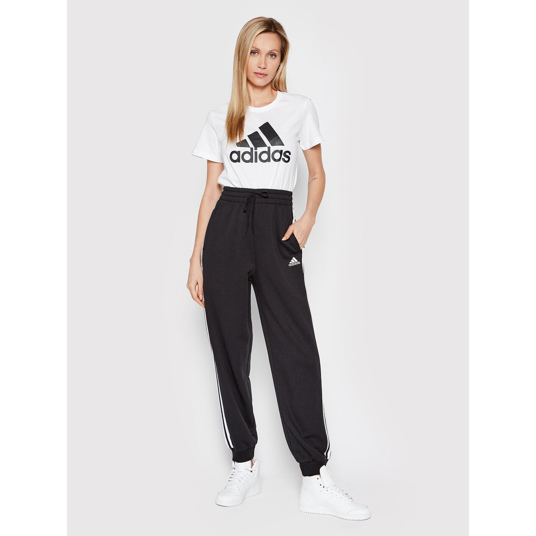 adidas Tričko Essentials Logo GL0649 Biela Regular Fit - Pepit.sk