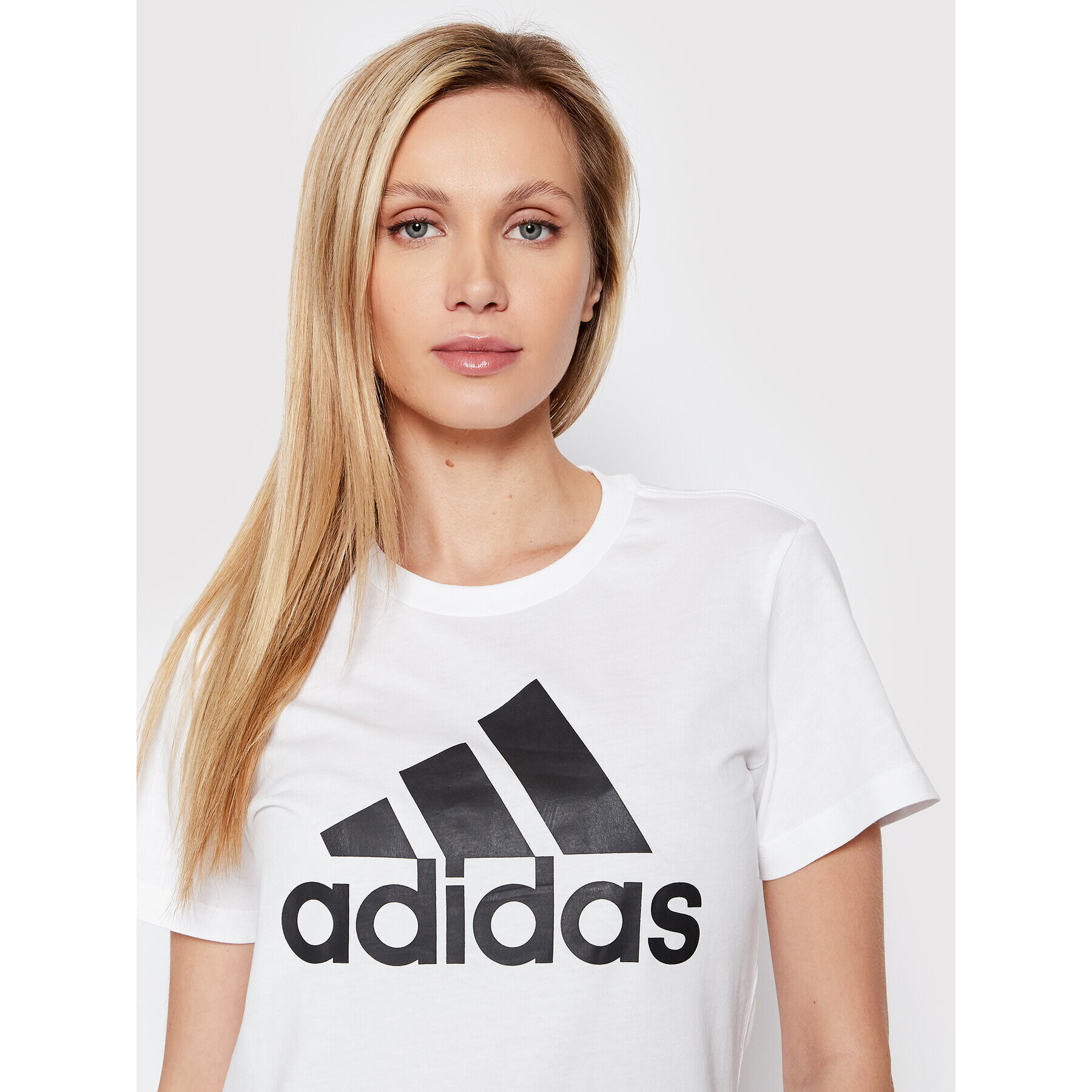 adidas Tričko Essentials Logo GL0649 Biela Regular Fit - Pepit.sk